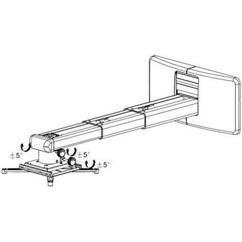 Soporte de Pared para Proyector Viri, Extensión 32.5-74cm, Ajuste Rápido