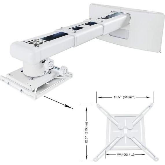 Soporte de Pared para Proyector Viri, Extensión 32.5-74cm, Ajuste Rápido