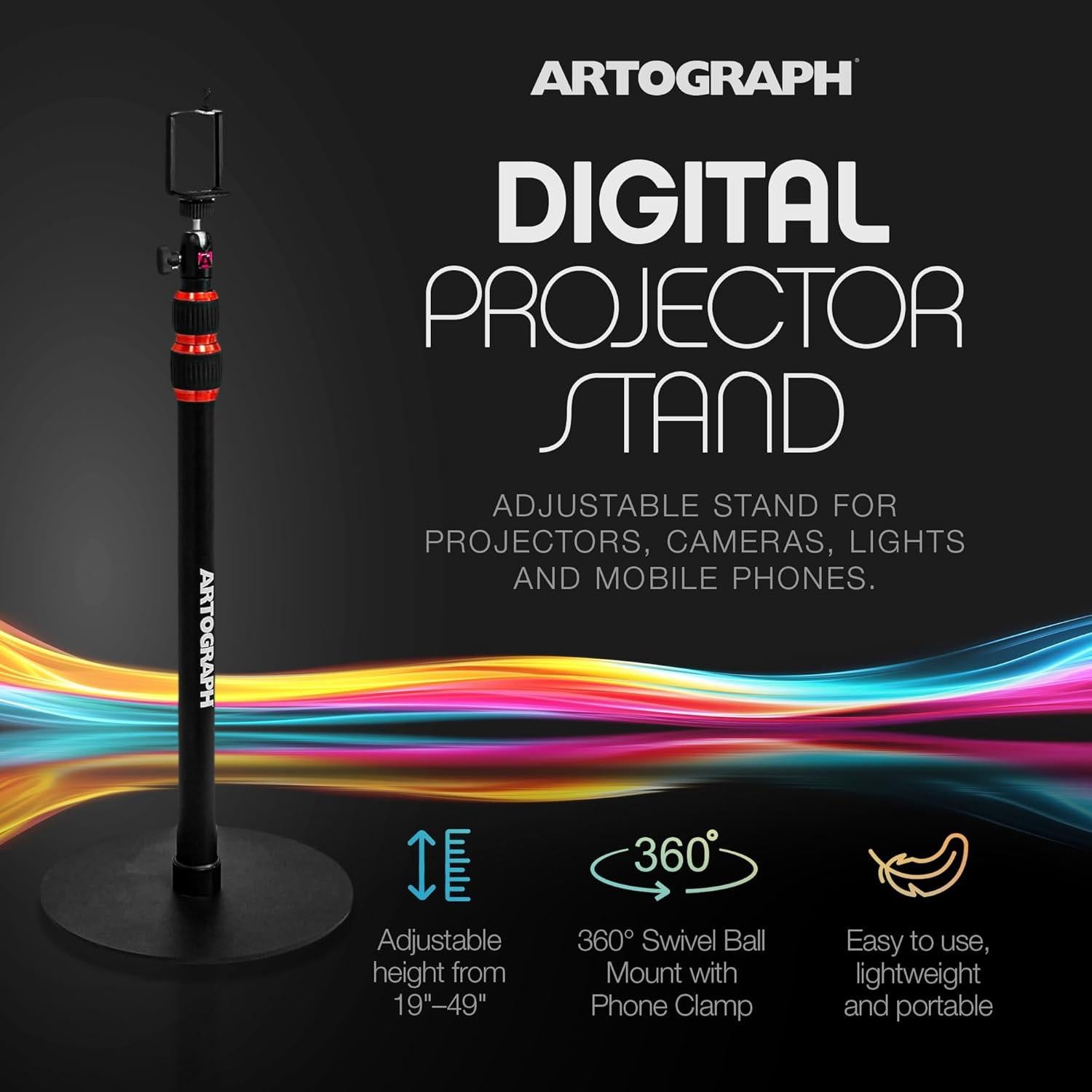 Soporte de Proyector Digital Artograph 25008 con Luz y Trípode