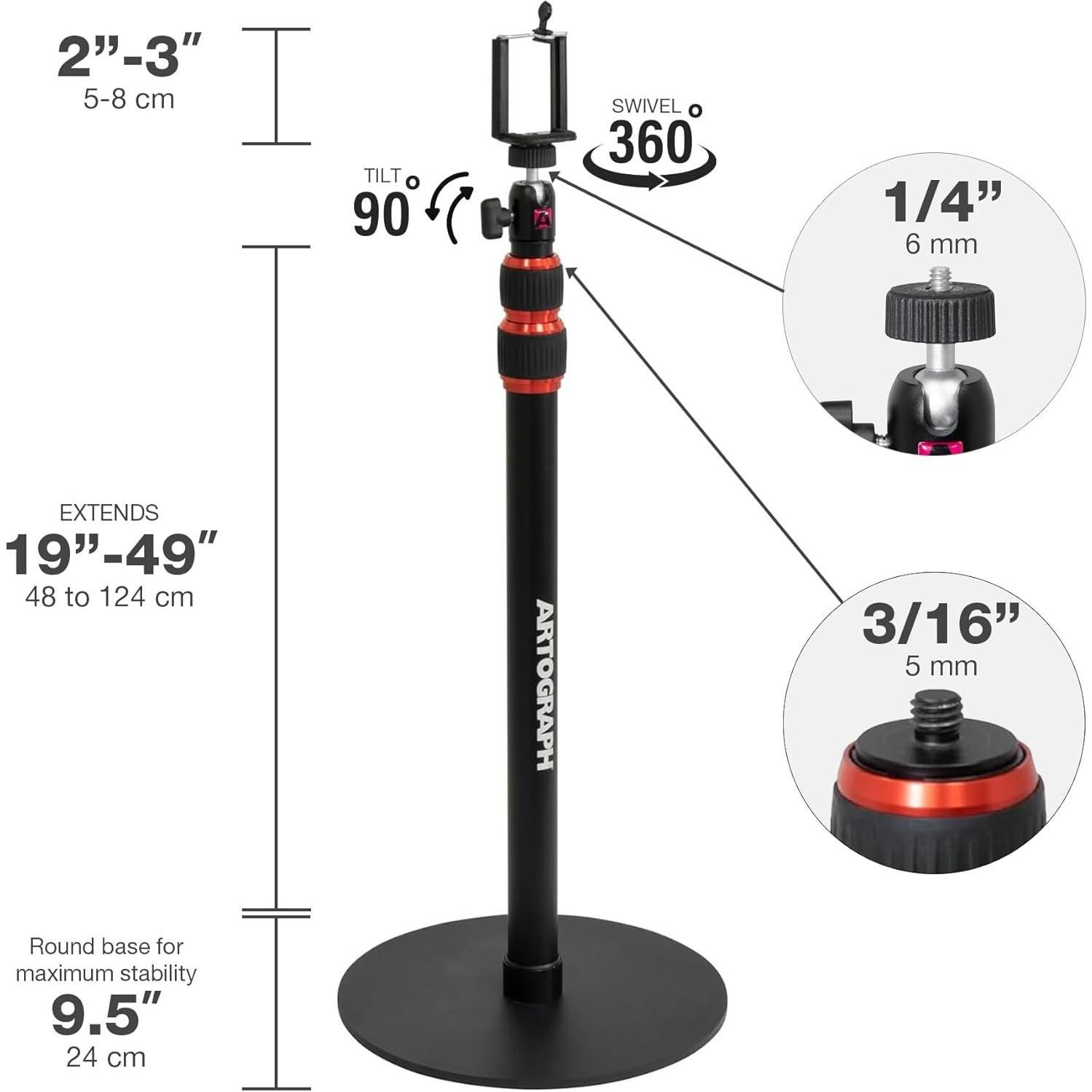 Soporte de Proyector Digital Artograph 25008 con Luz y Trípode