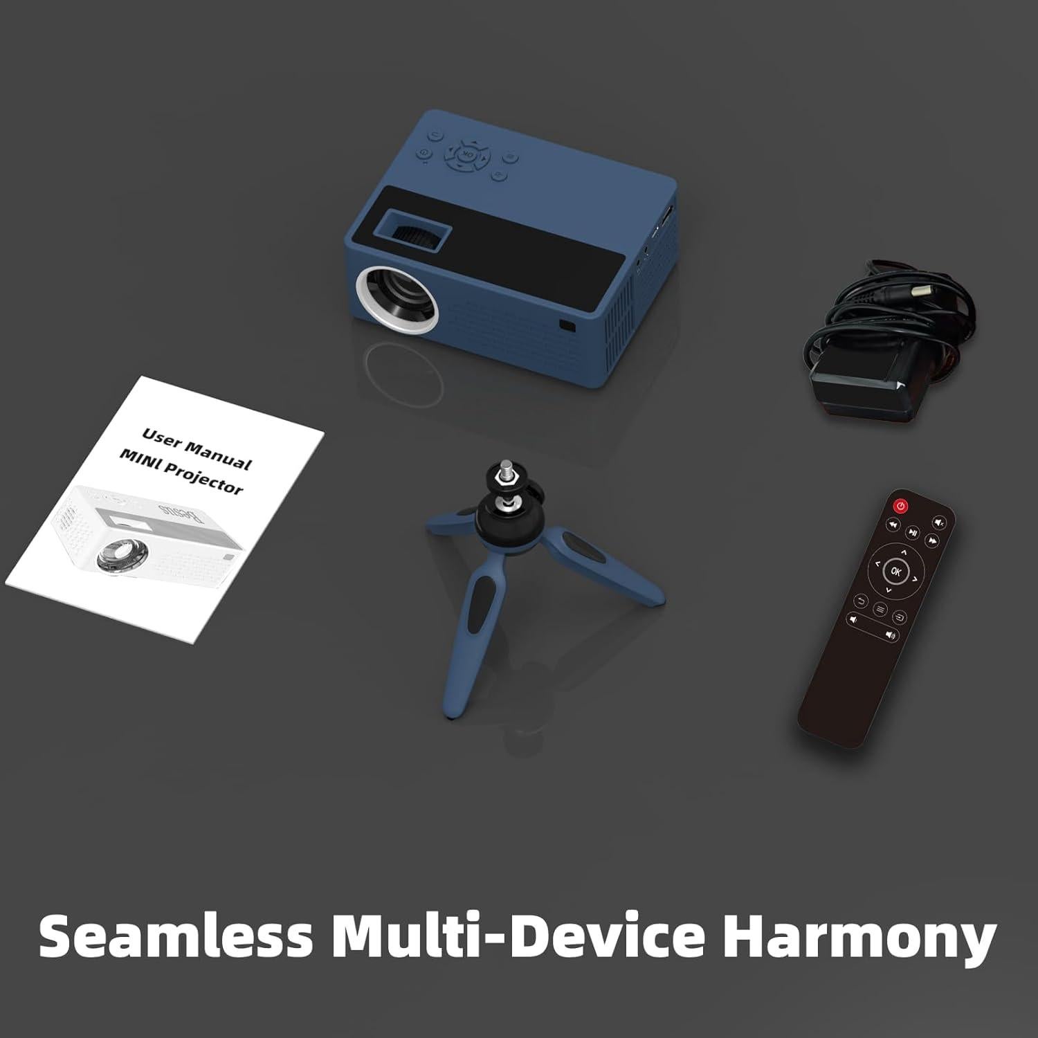 Proyector portátil Geylnxng 1080P Full HD con altavoz