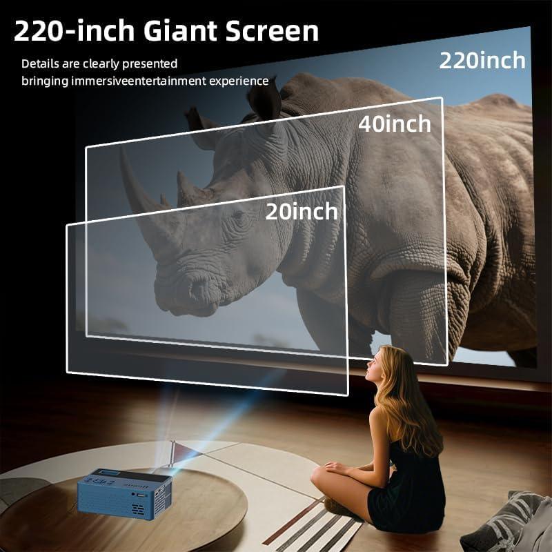 Proyector portátil Geylnxng 1080P Full HD con altavoz