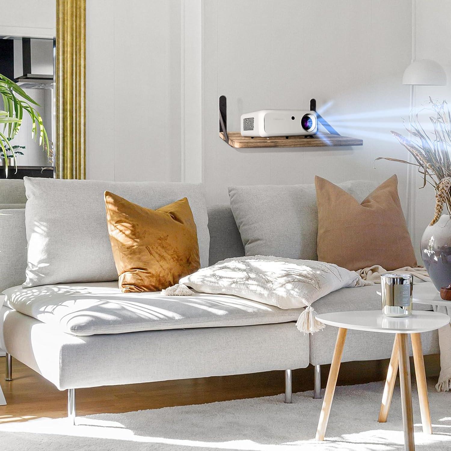 Estante Flotante para Proyector Zalumis 40x28 cm Madera 15 kg