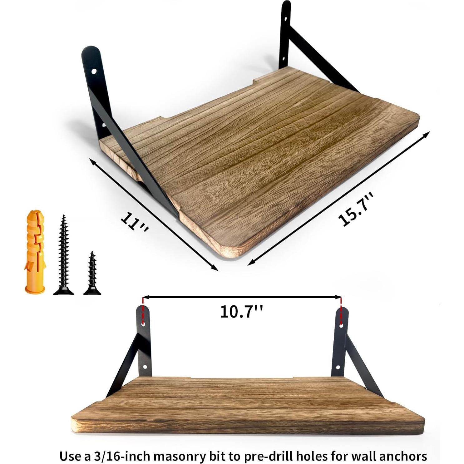 Estante Flotante para Proyector Zalumis 40x28 cm Madera 15 kg