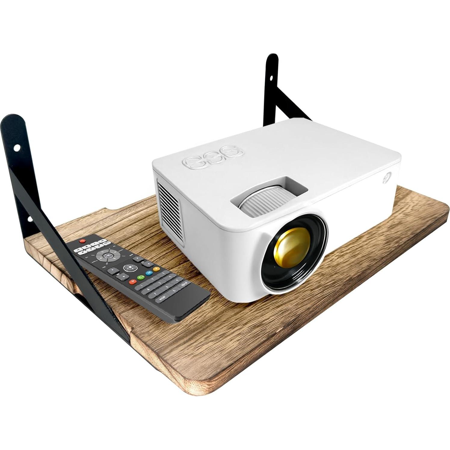 Estante Flotante para Proyector Zalumis 40x28 cm Madera 15 kg