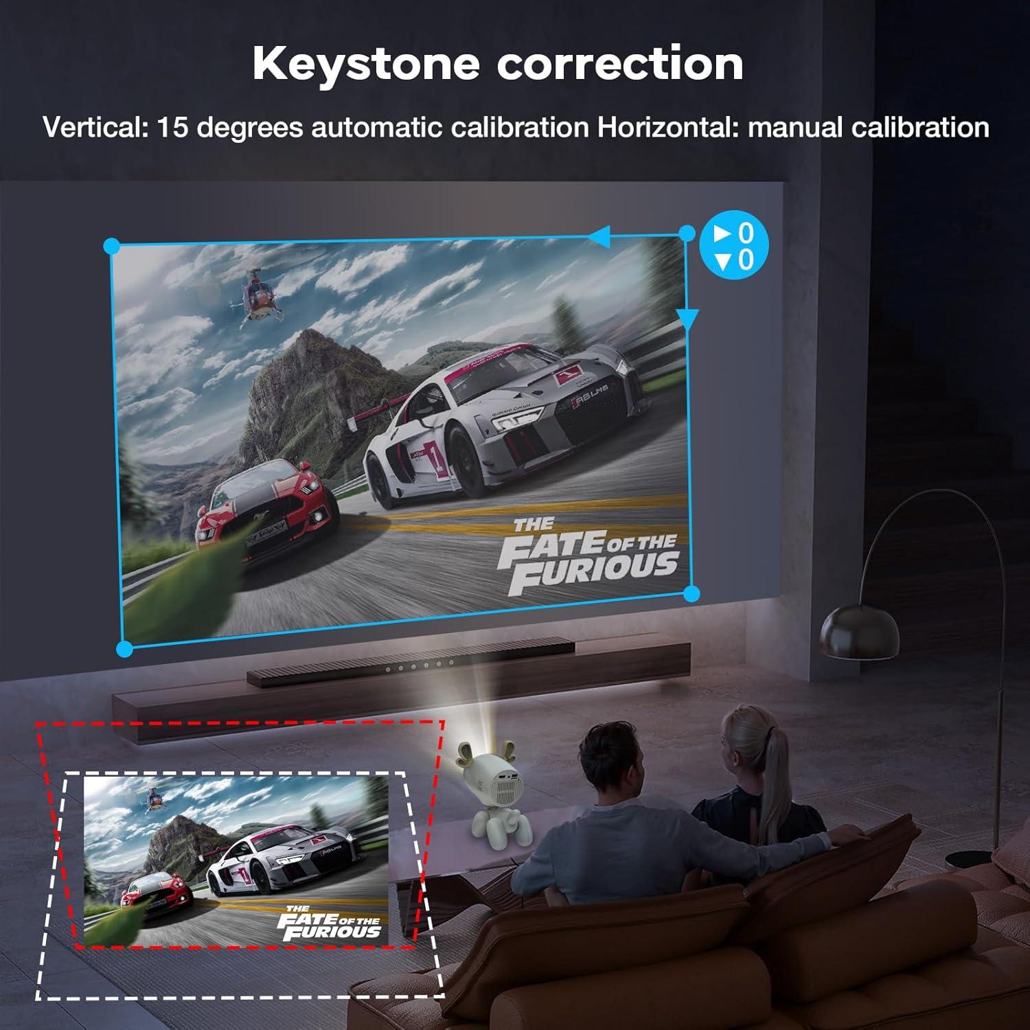 Proyector Portátil CineGlow RCGCBC NSL02 4K 1080P Wi-Fi 6