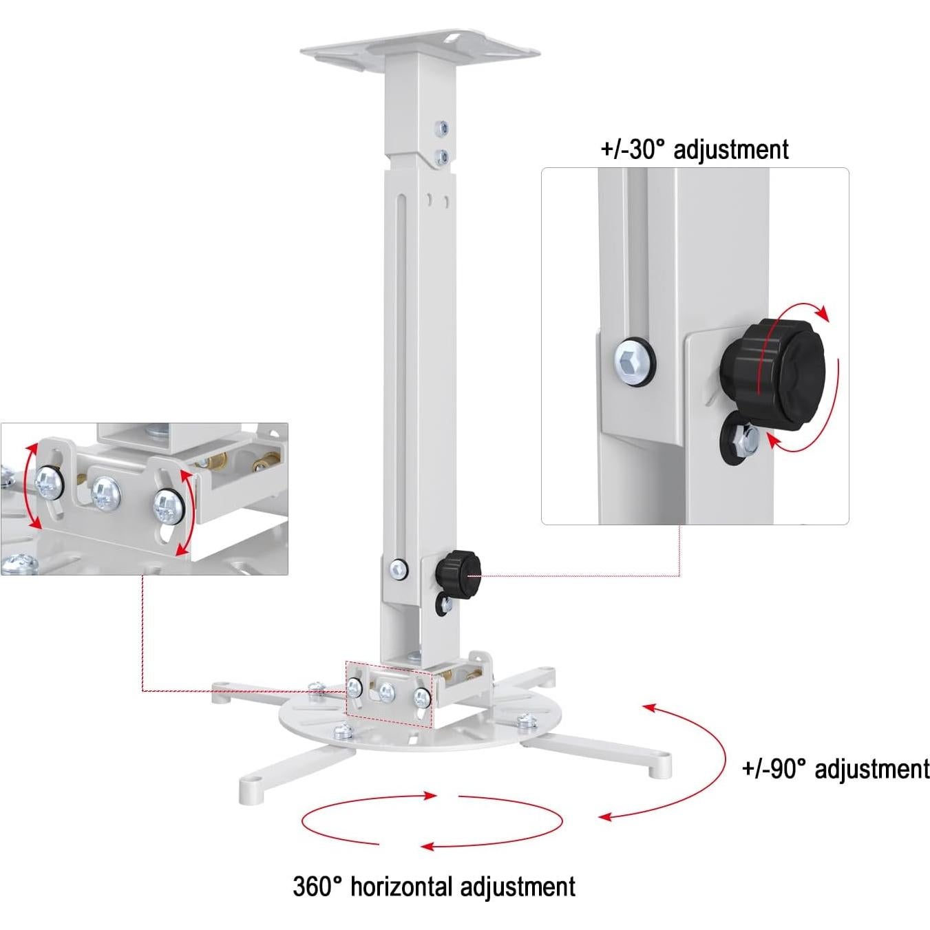 Soporte de Techo para Proyector Universal uinehiot Ajustable 14-64 cm