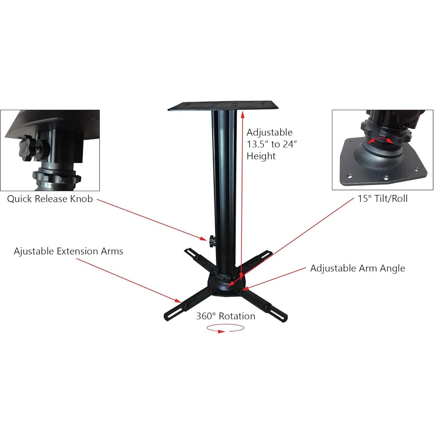 Soporte Universal para Proyector Silver Ticket STR-MOUNTLB 34-61 cm