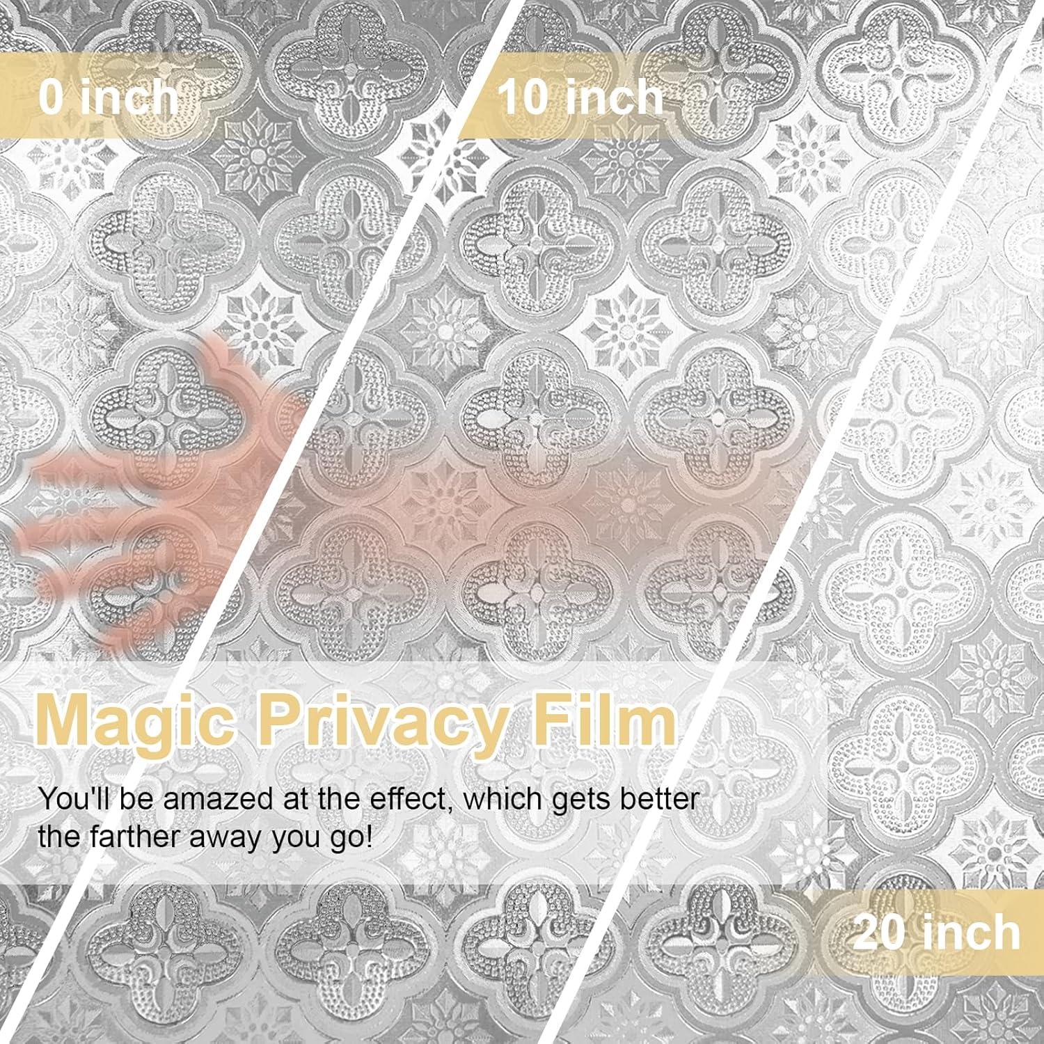 Película de Privacidad OHTMERU 44.5x199.8cm Vinilo Flores