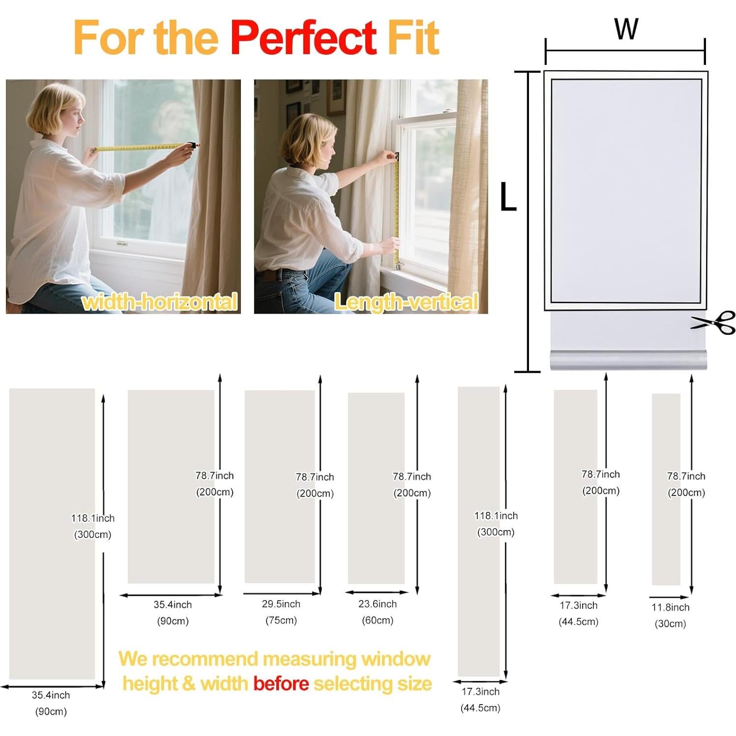 Película de Privacidad OHTMERU 44.5x199.8cm Vinilo Flores