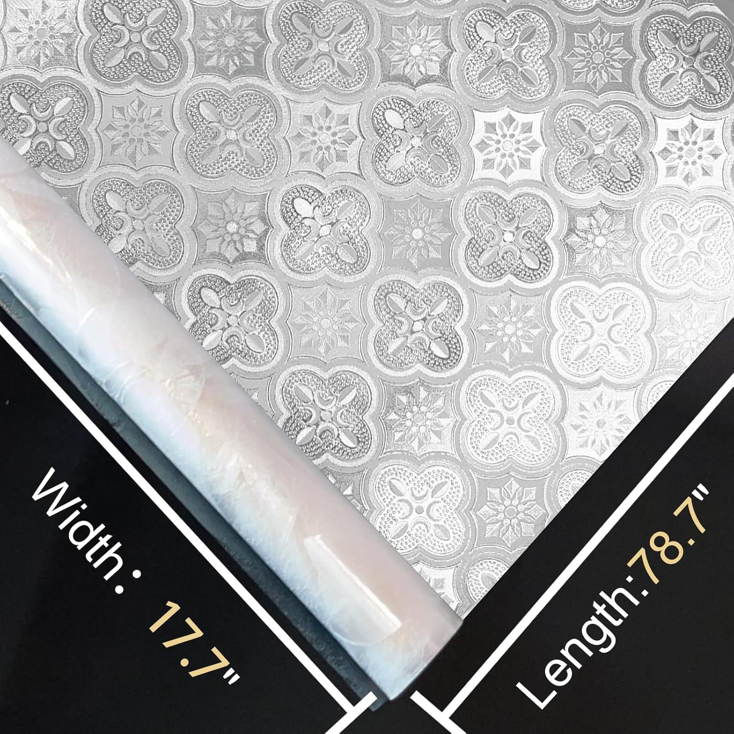 Película de Privacidad OHTMERU 44.5x199.8cm Vinilo Flores