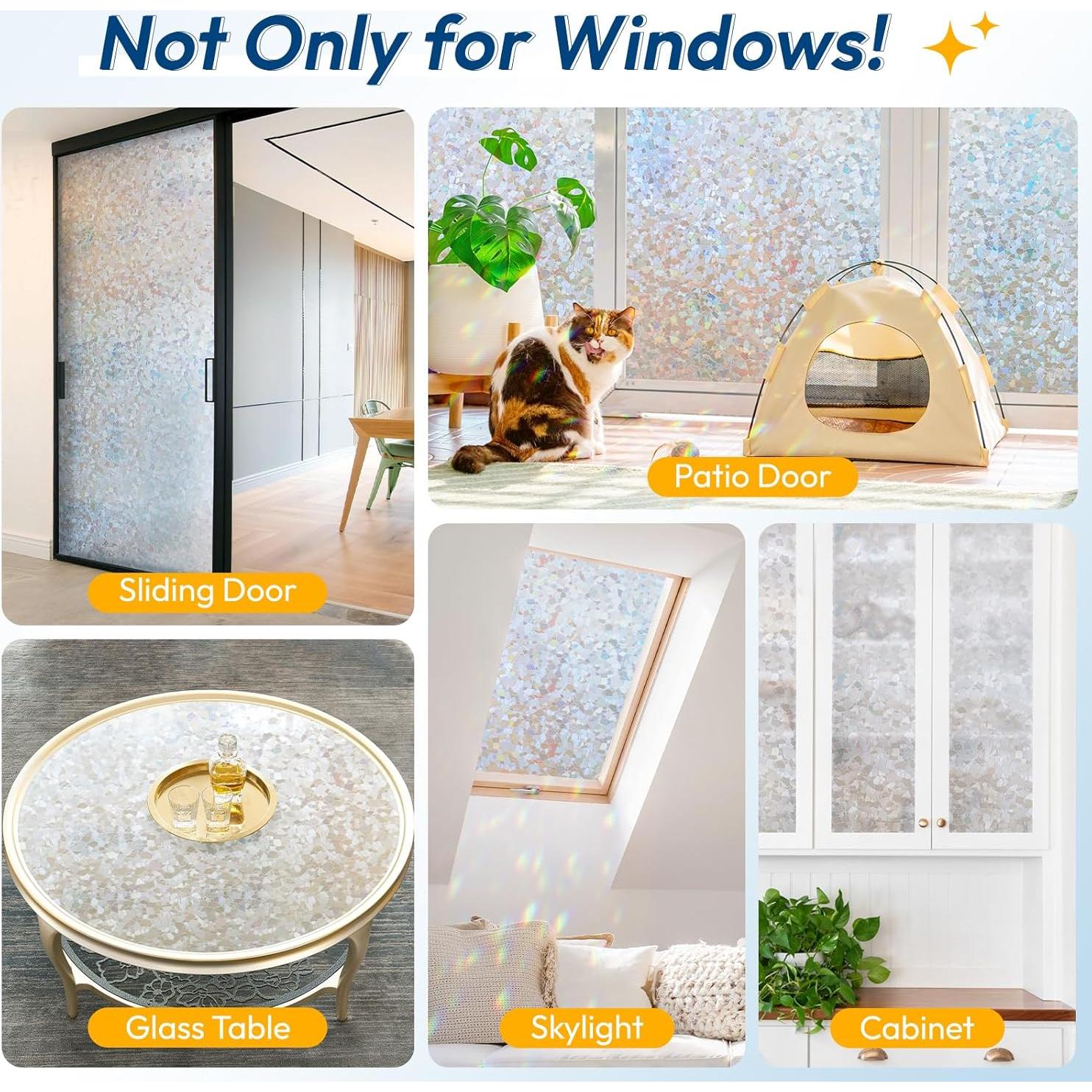 Película de Privacidad Rabbitgoo 44.5x200 cm Vinilo Transparente