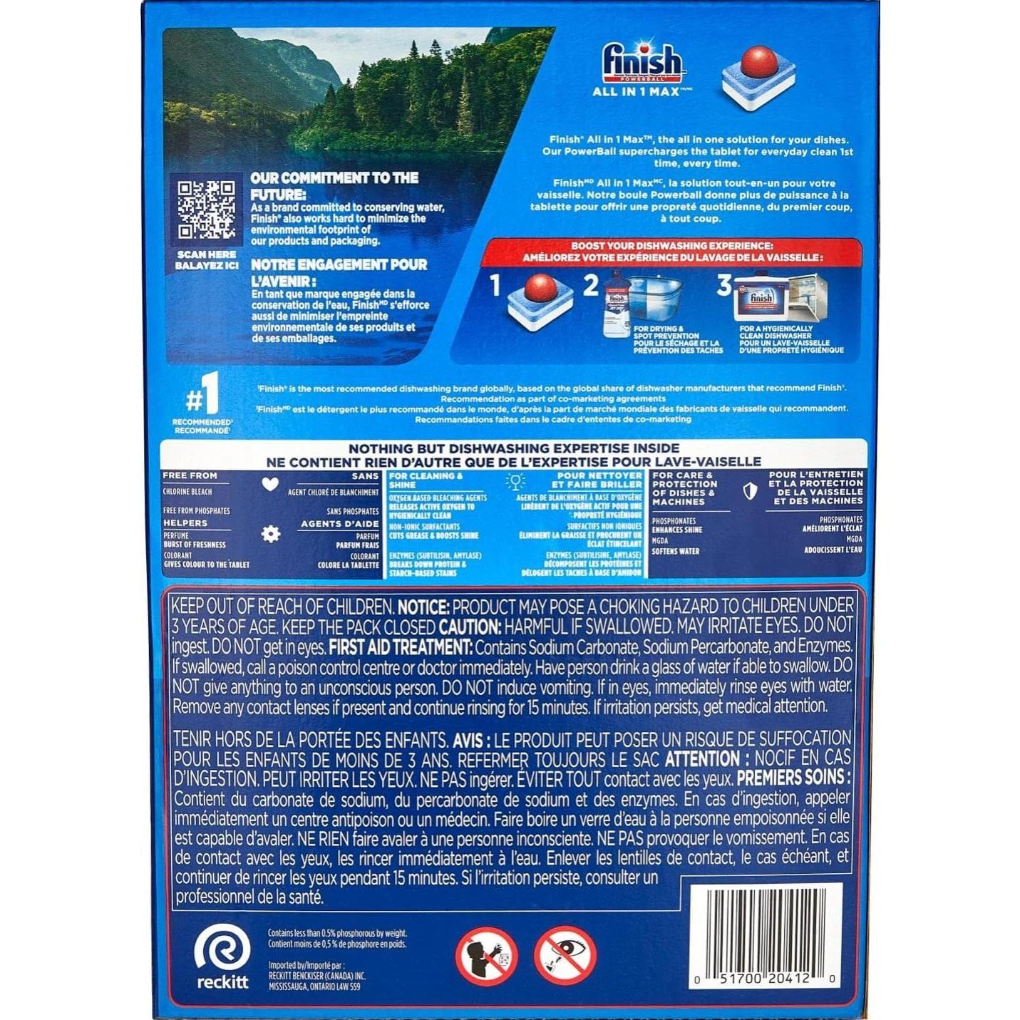 Finish Todo en 1 MAX - Detergente para Lavavajillas 115 Tabletas