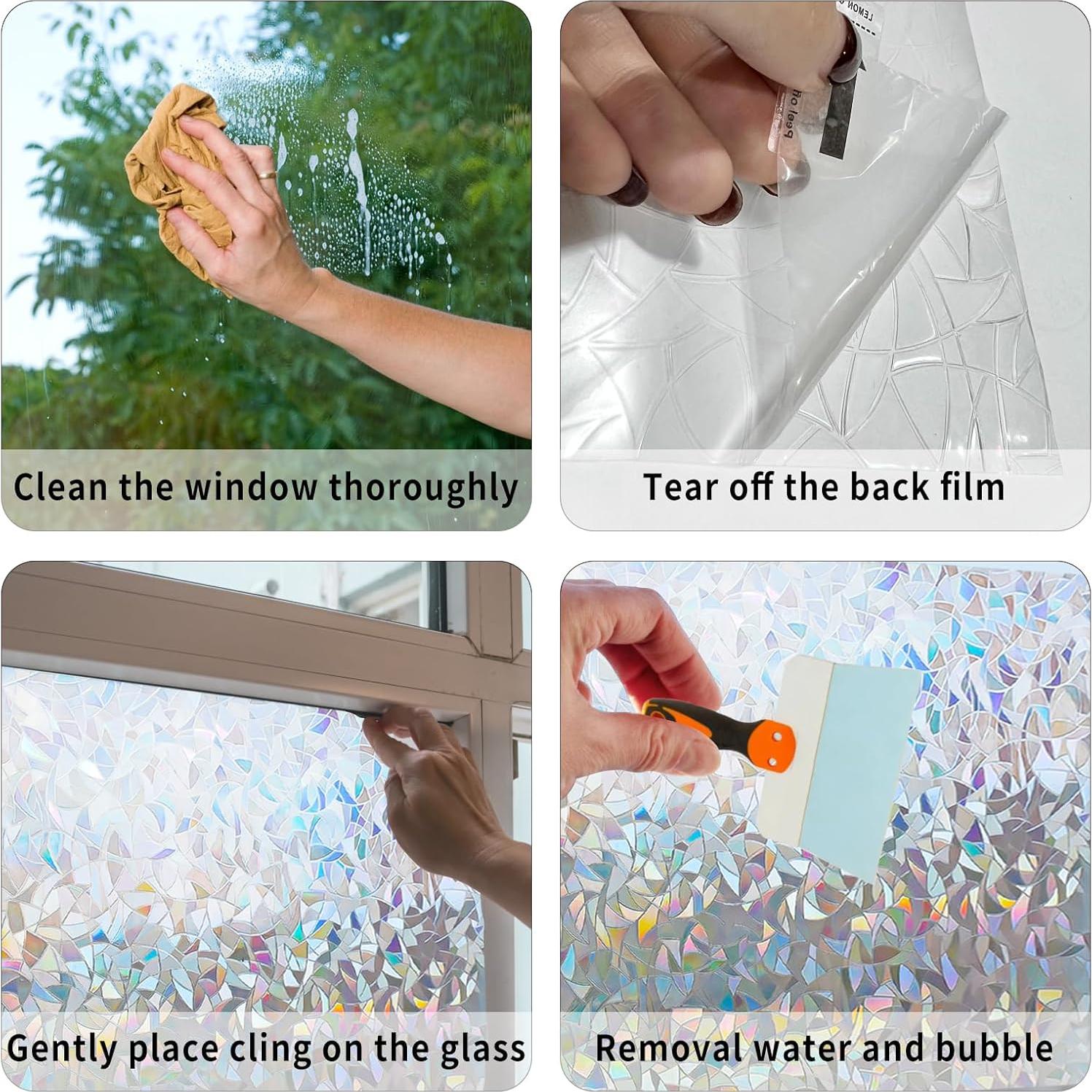 Película de Ventana LEMON CLOUD 3D Media Luna 44.5x200cm