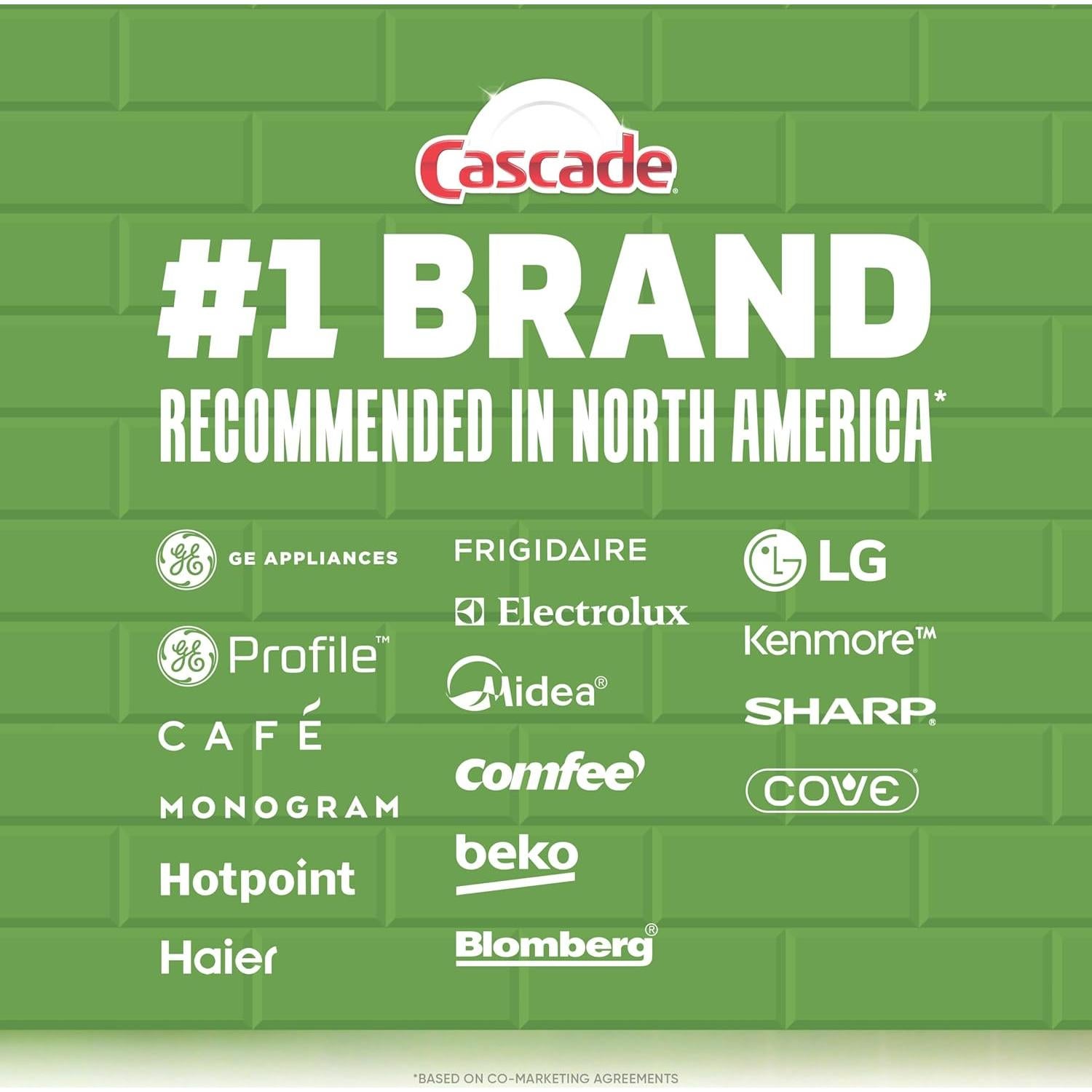 Cápsulas de Lavavajillas Cascade Platinum Plus, 62 Unidades