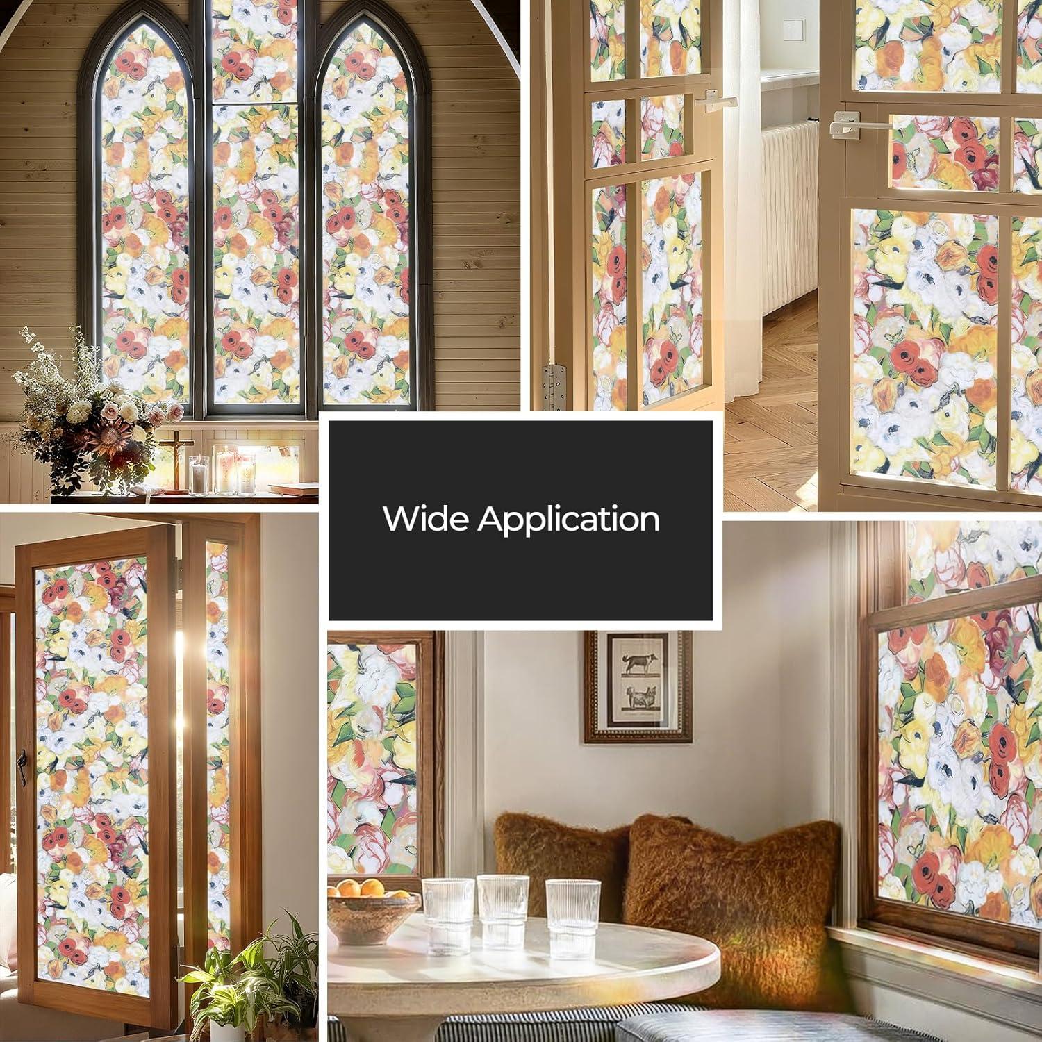 Película de Privacidad para Ventanas ADD.HERES 44.5x200cm Flores