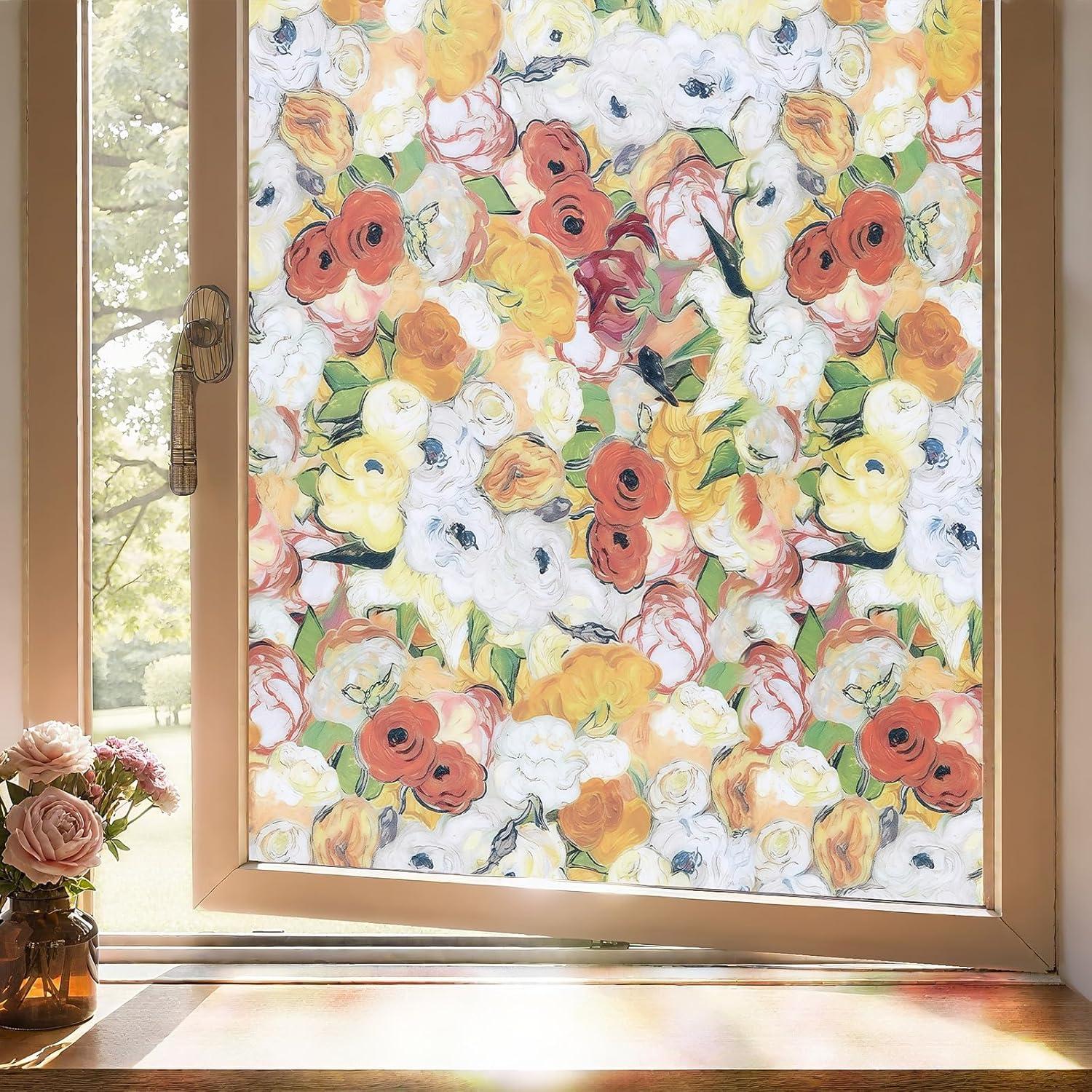 Película de Privacidad para Ventanas ADD.HERES 44.5x200cm Flores