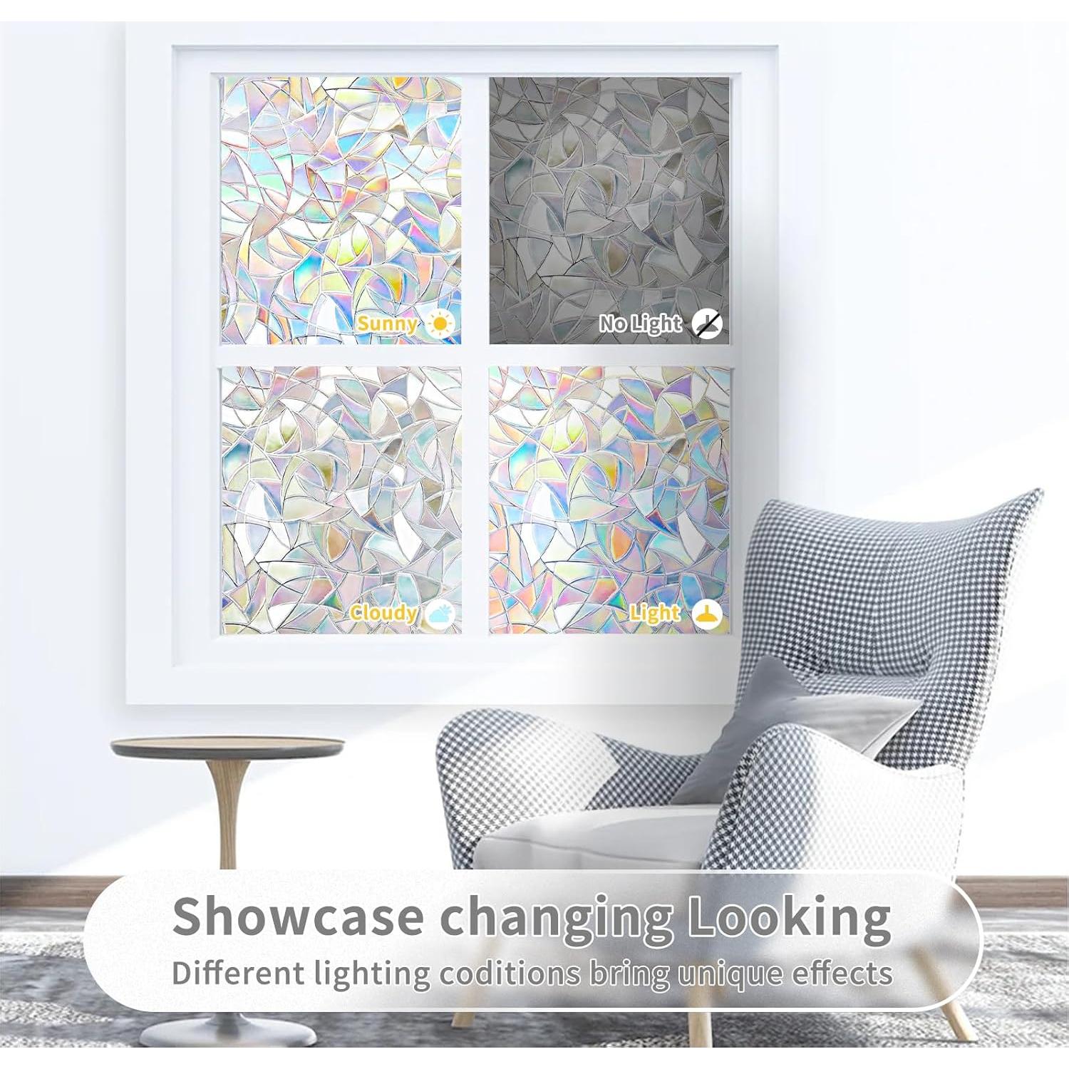 Película de Ventana Estática WPCTEV 0.45m x 2m Privacidad UV