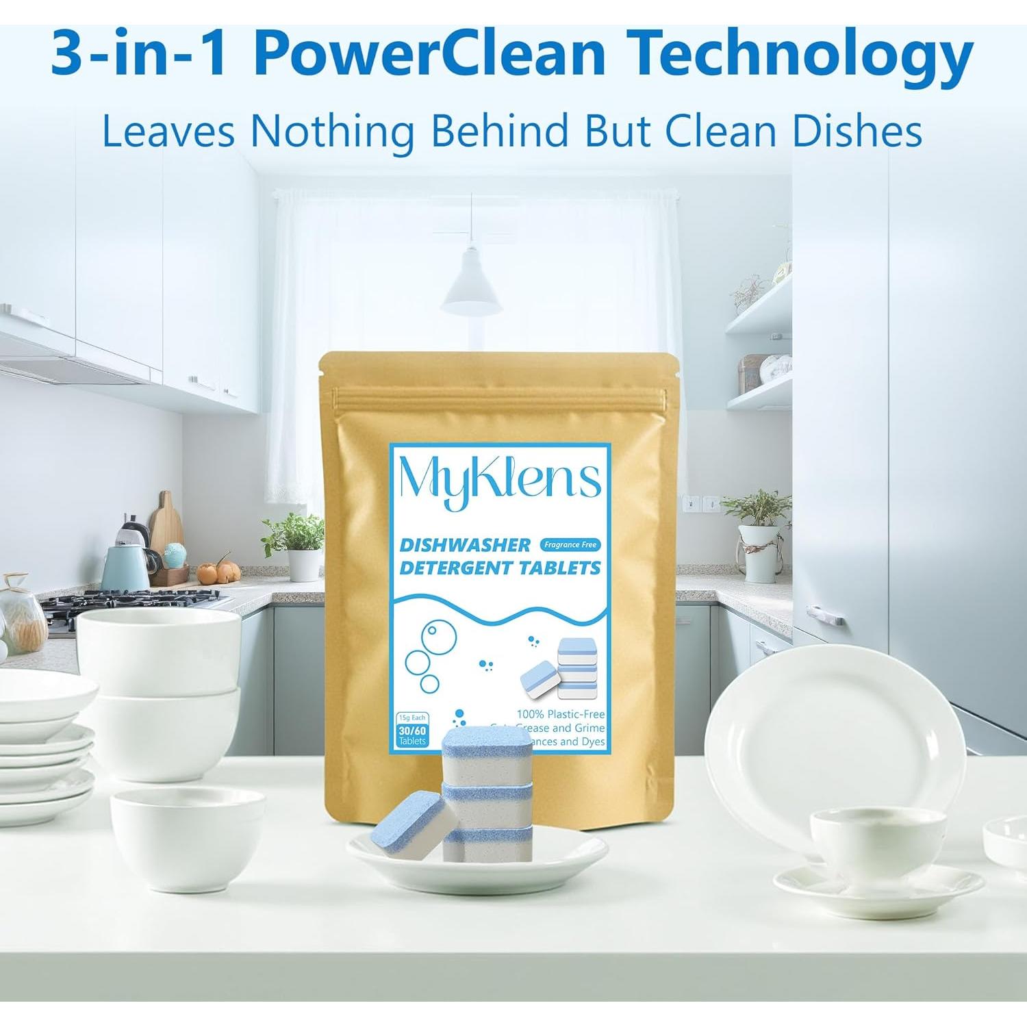 Tabletas de detergente para lavavajillas MyKlens 30 unidades