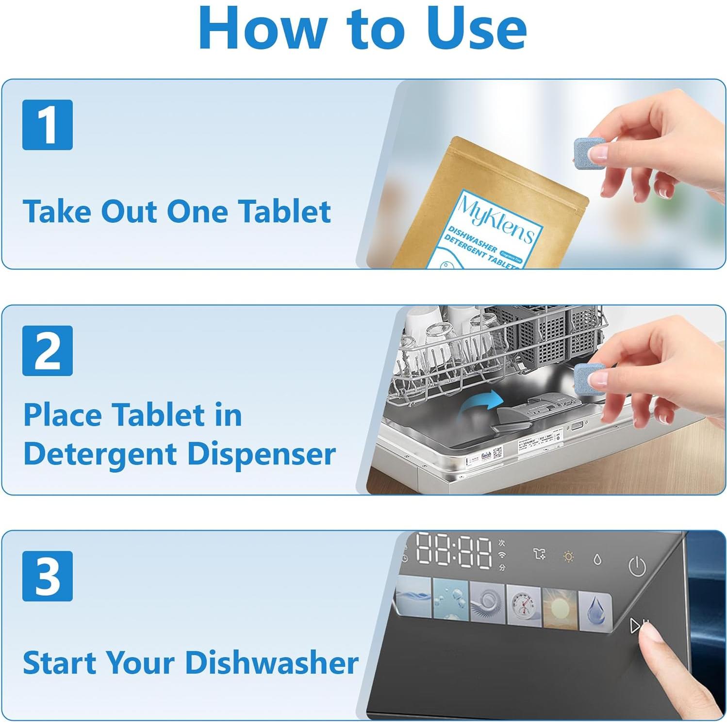 Tabletas de detergente para lavavajillas MyKlens 30 unidades