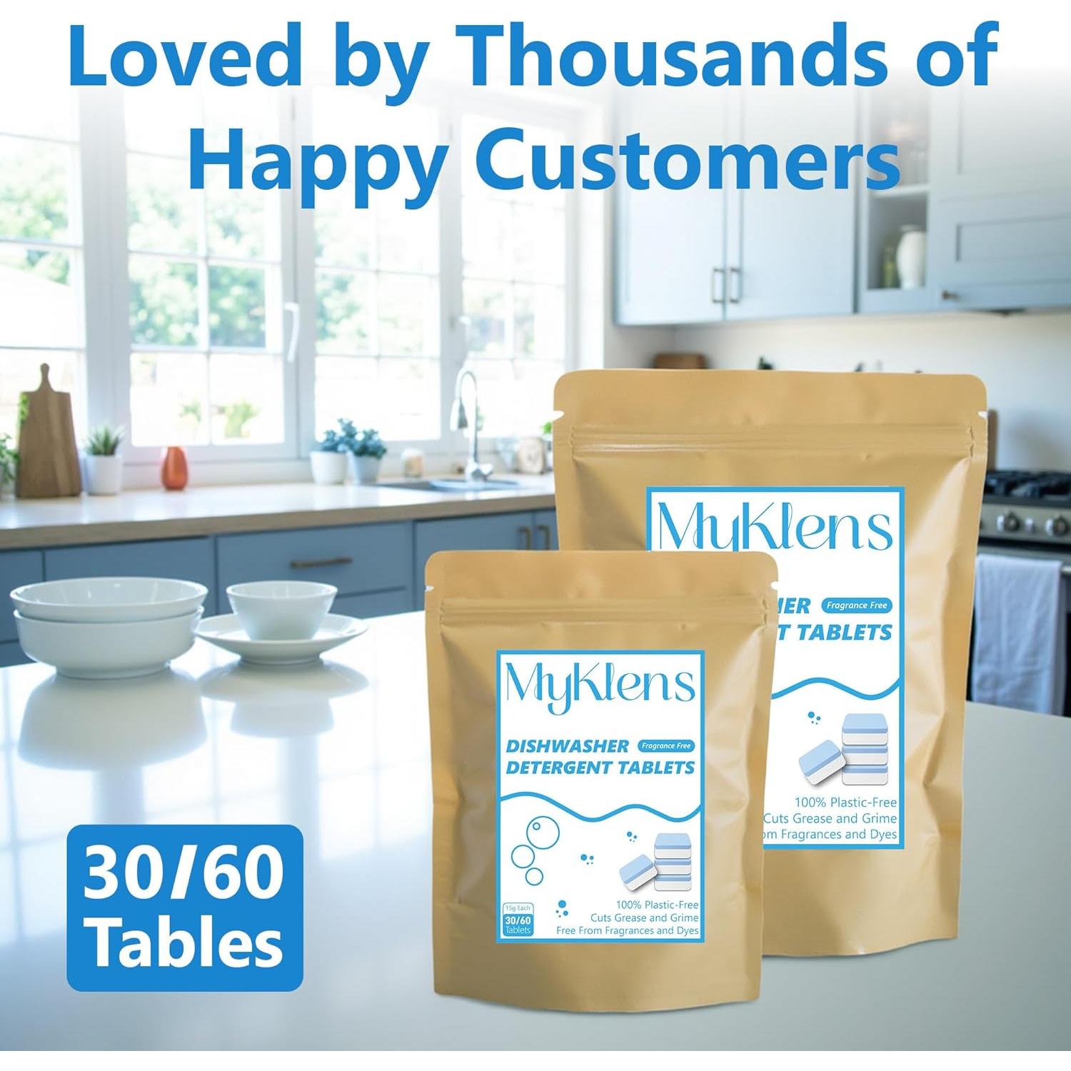 Tabletas de detergente para lavavajillas MyKlens 30 unidades