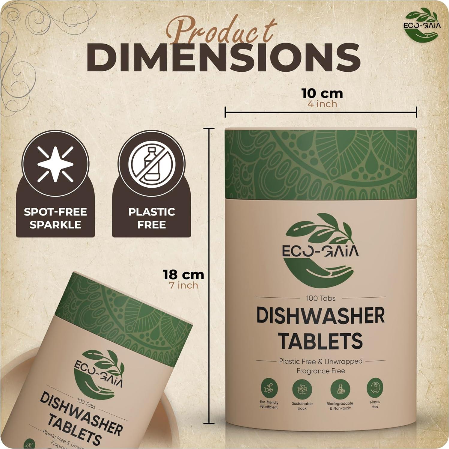 Tabletas ecológicas para lavavajillas Eco-Gaia - 100 unidades