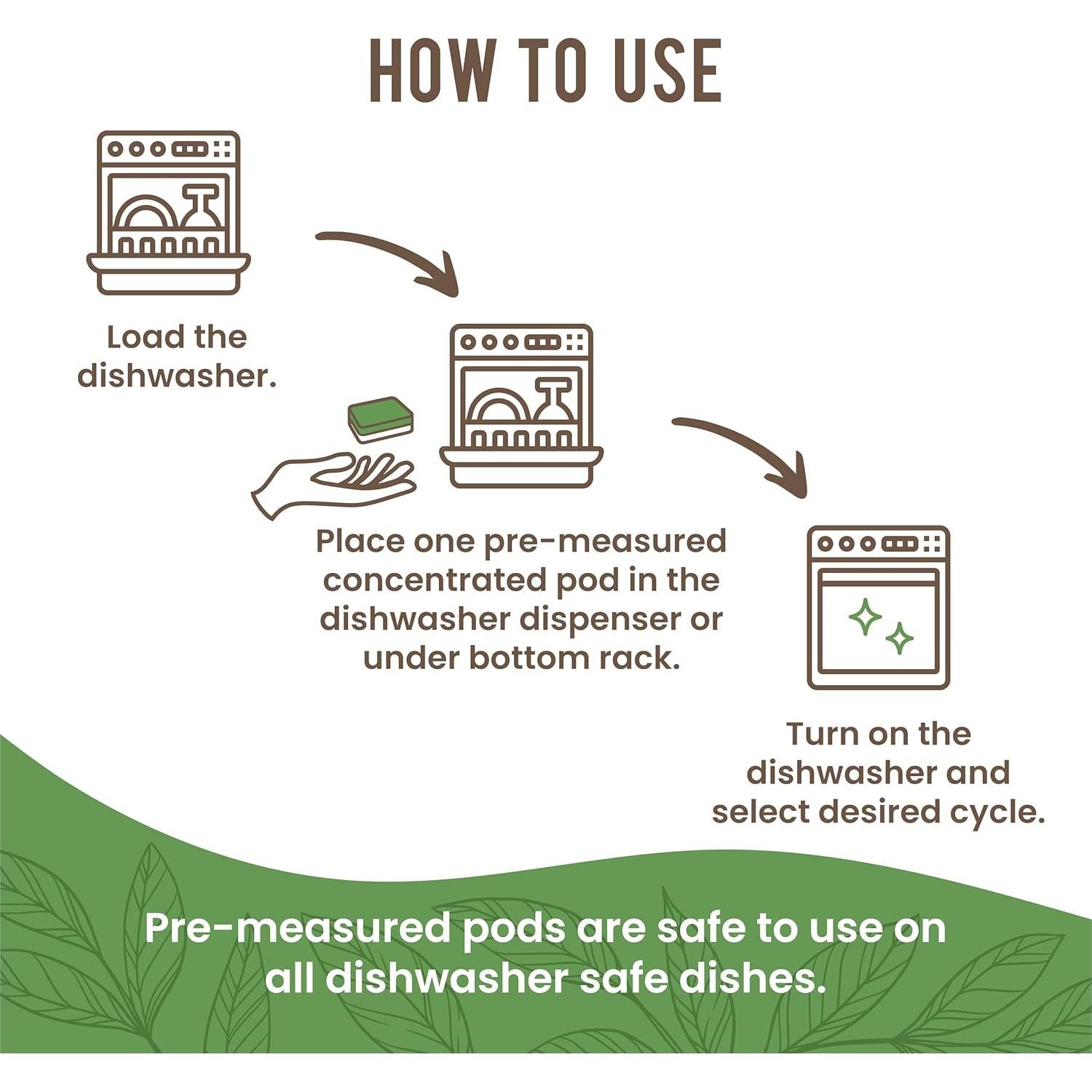 Cápsulas de Detergente para Lavavajillas COCO+ 50 Unidades Sin Fragancia