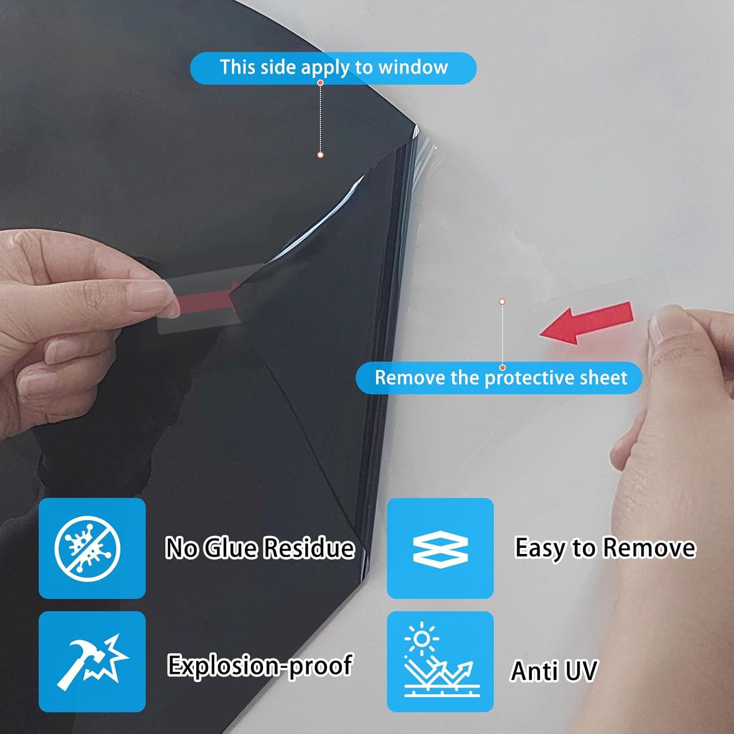 Película de Privacidad Lmlpt 30x200 cm Vinilo Negro