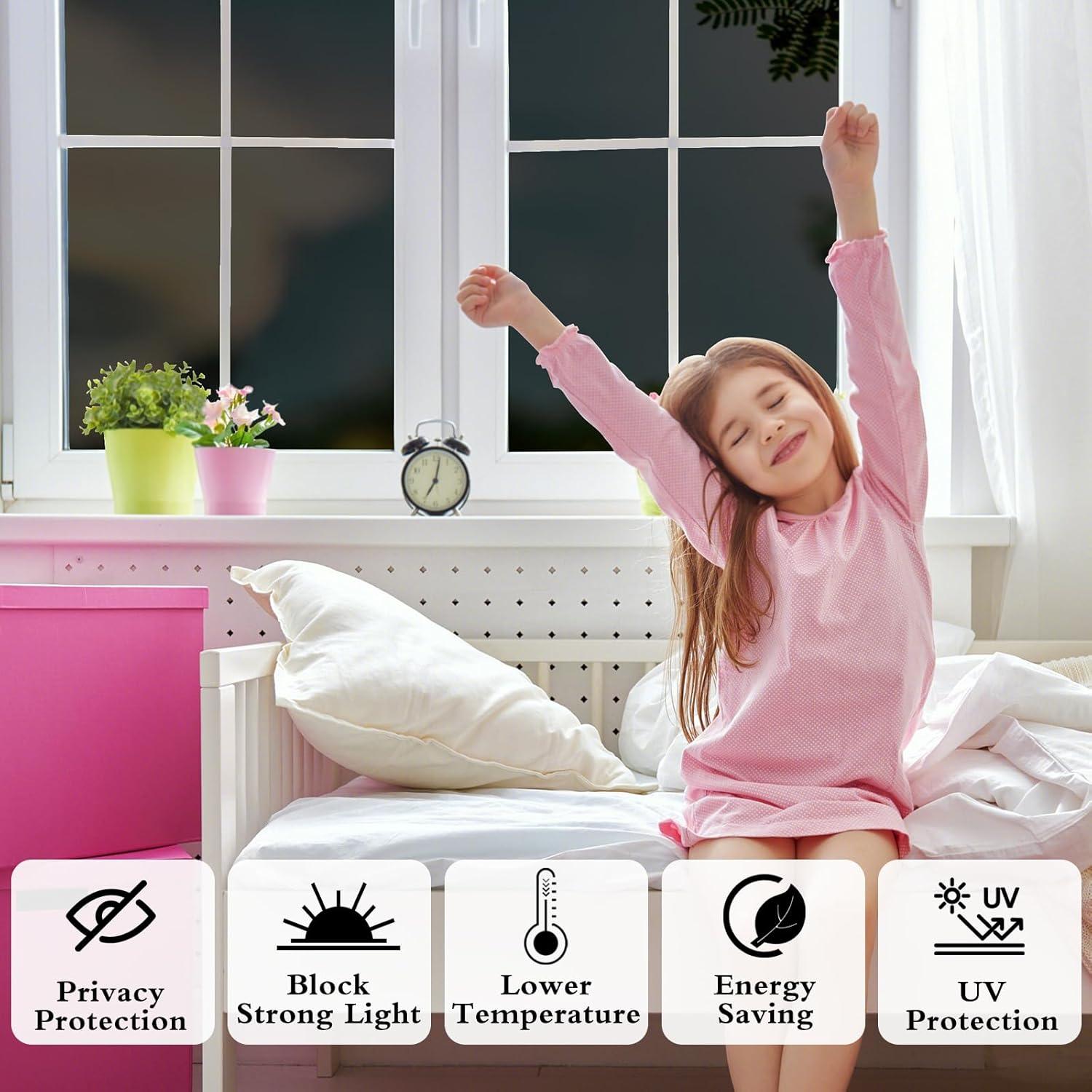 Película de Privacidad para Ventanas Ohmywor 40x200 cm Negra