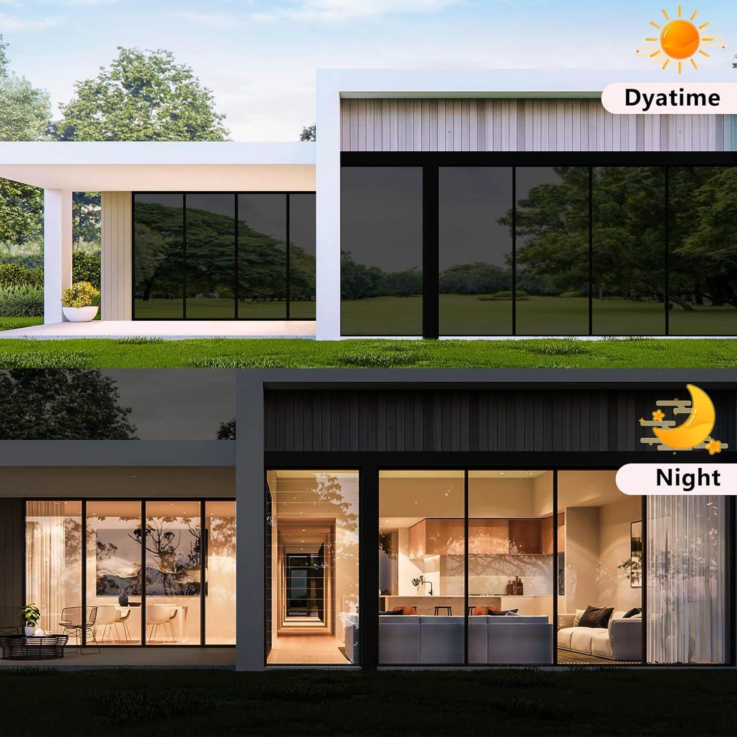 Película de Privacidad para Ventanas Ohmywor 40x200 cm Negra