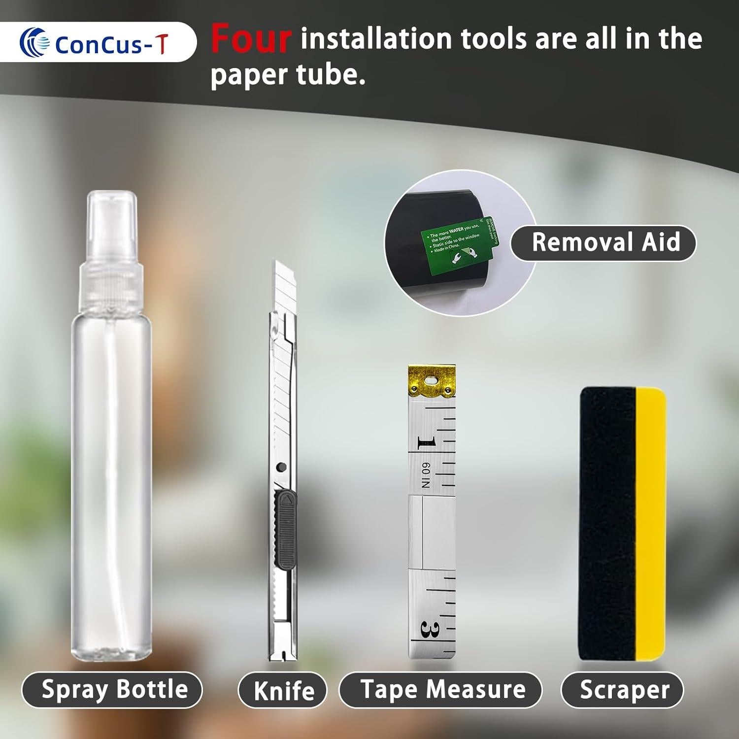 Película de Privacidad para Ventanas ConCus-T 30x200cm Negro