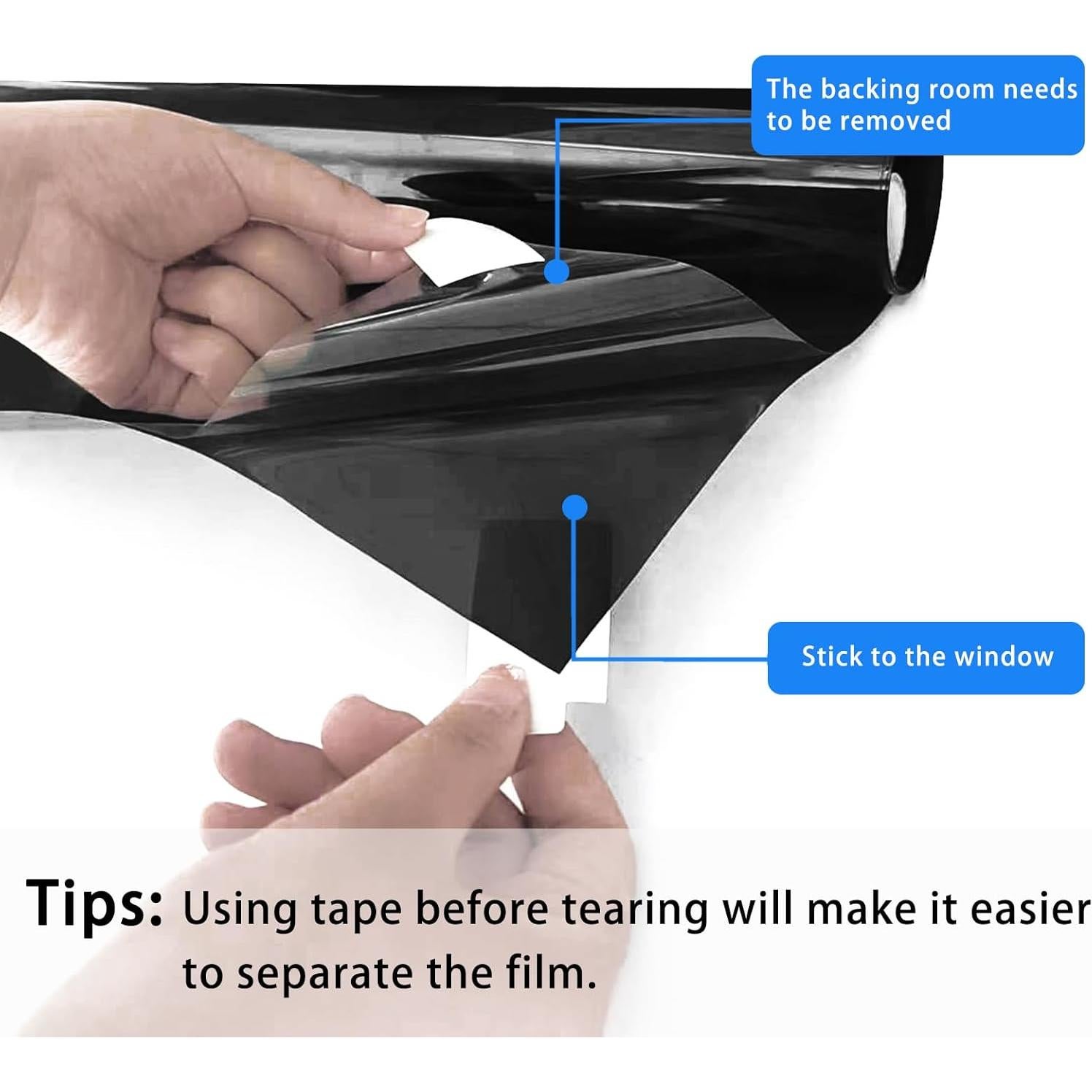 Película de Privacidad para Ventanas ConCus-T 30x200cm Negro