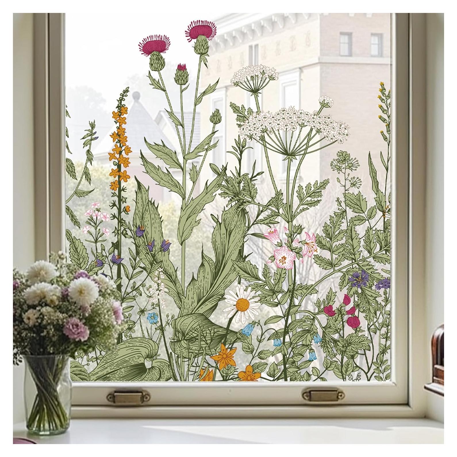 Película de Privacidad para Ventanas ADD.HERES 44.5x200cm Flores