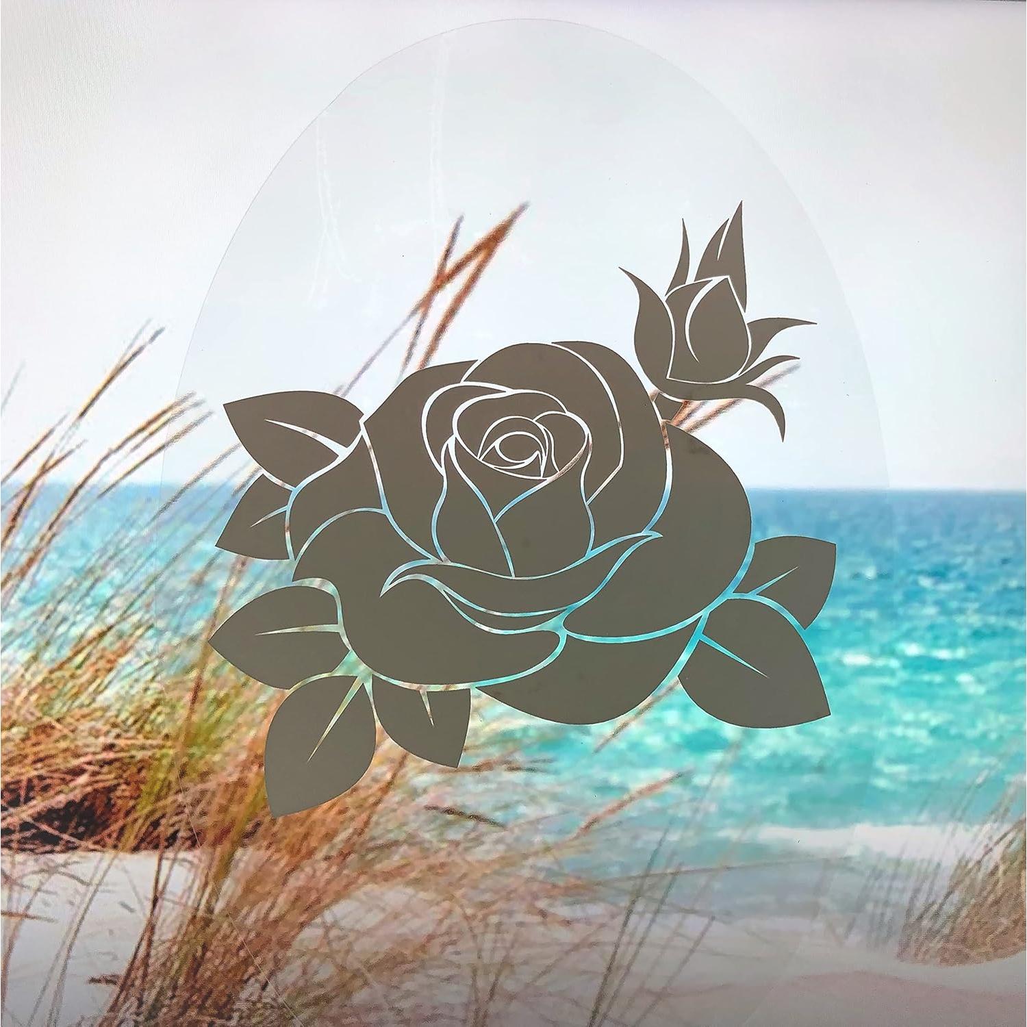 Vinilo Decorativo DCentral Rosa Grabado 20x30 cm Reutilizable