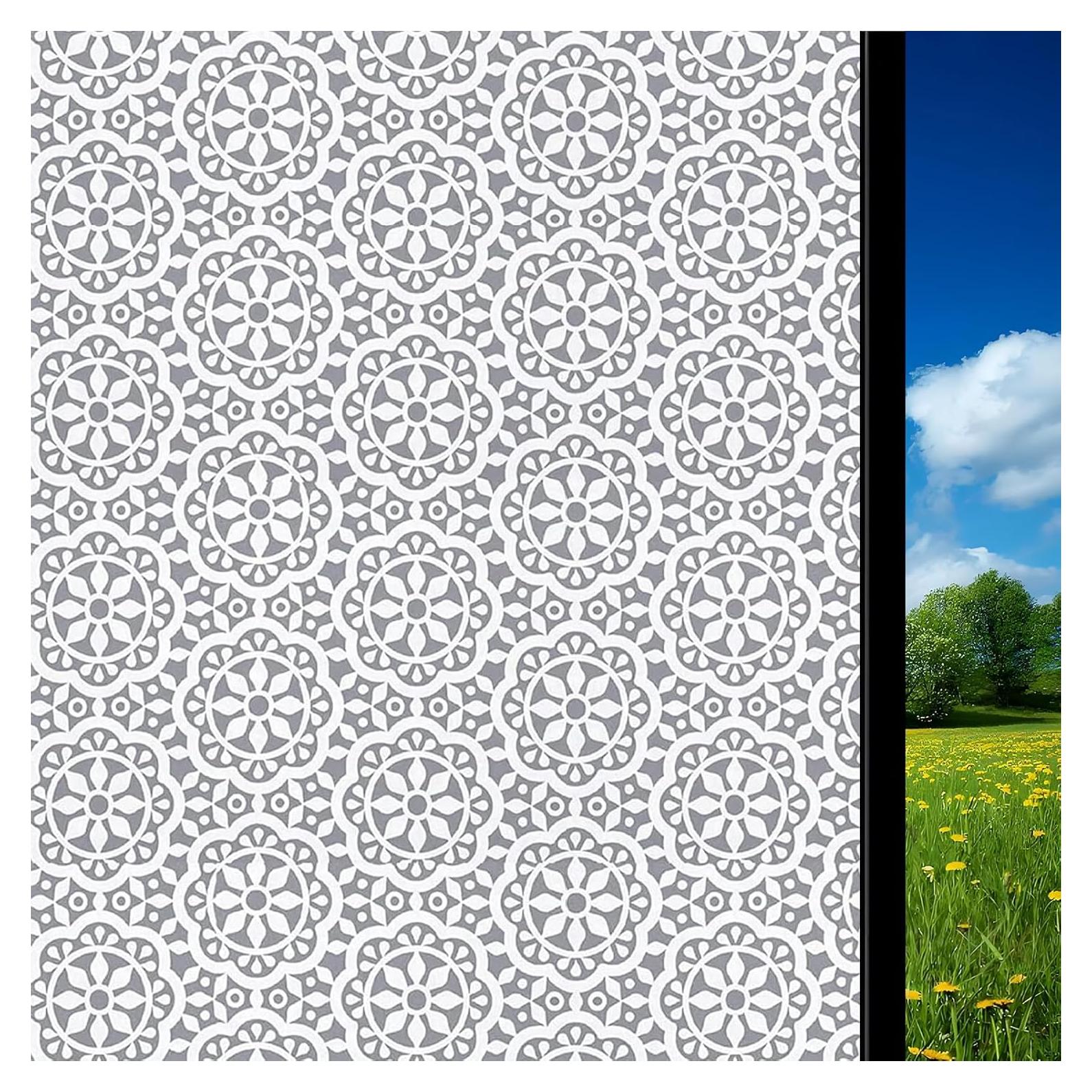 Película de Privacidad ZHMRROAD 44.5x200 cm Bloqueo UV Decorativa