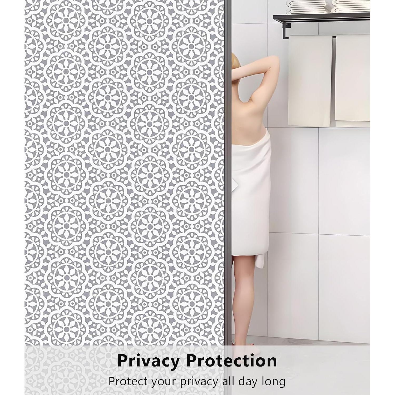 Película de Privacidad ZHMRROAD 44.5x200 cm Bloqueo UV Decorativa