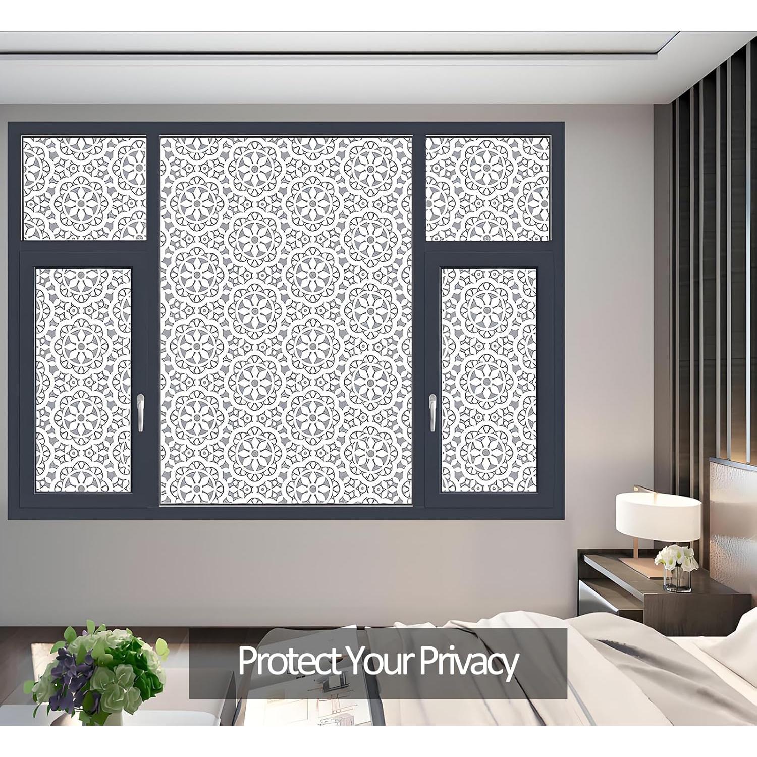 Película de Privacidad ZHMRROAD 44.5x200 cm Bloqueo UV Decorativa