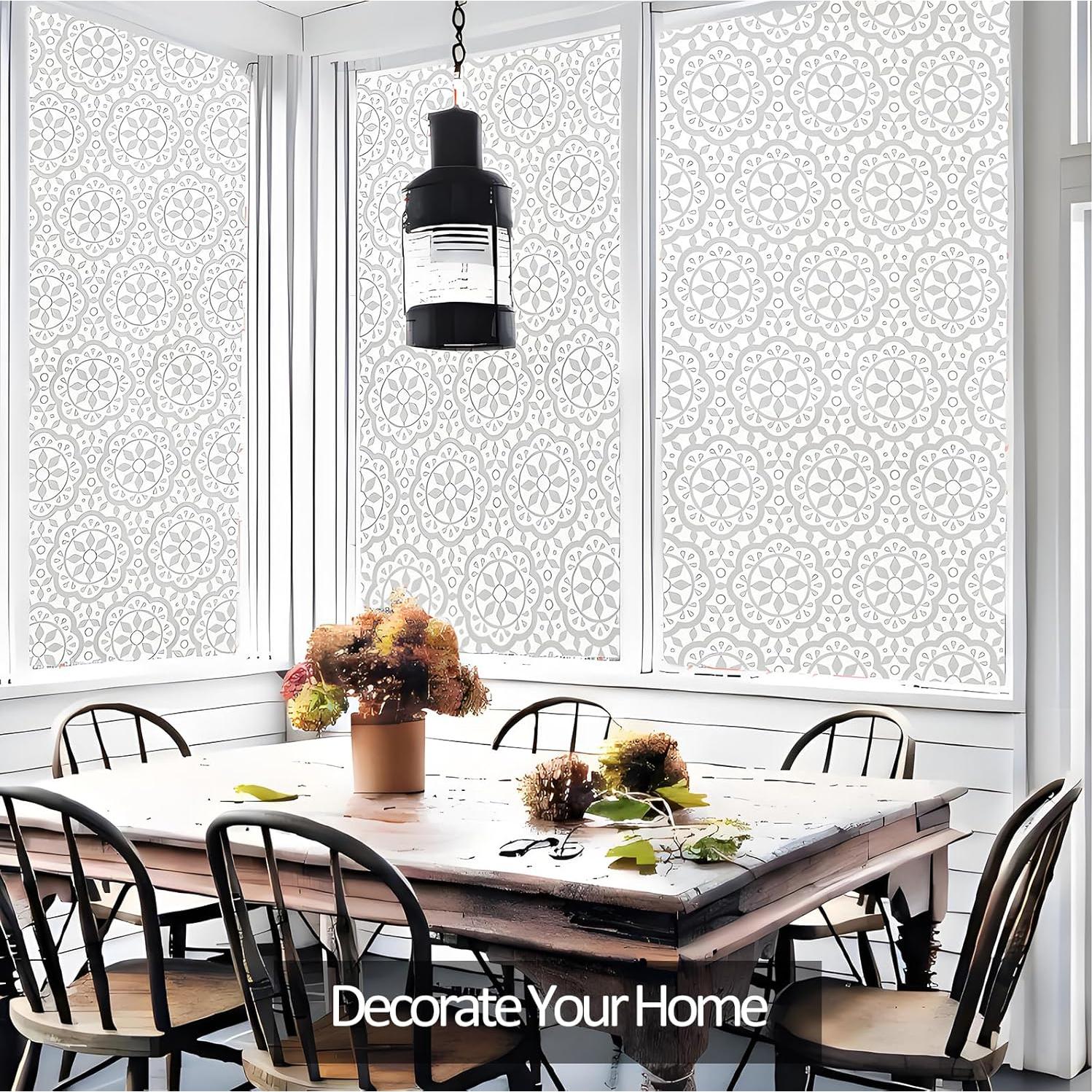 Película de Privacidad ZHMRROAD 44.5x200 cm Bloqueo UV Decorativa