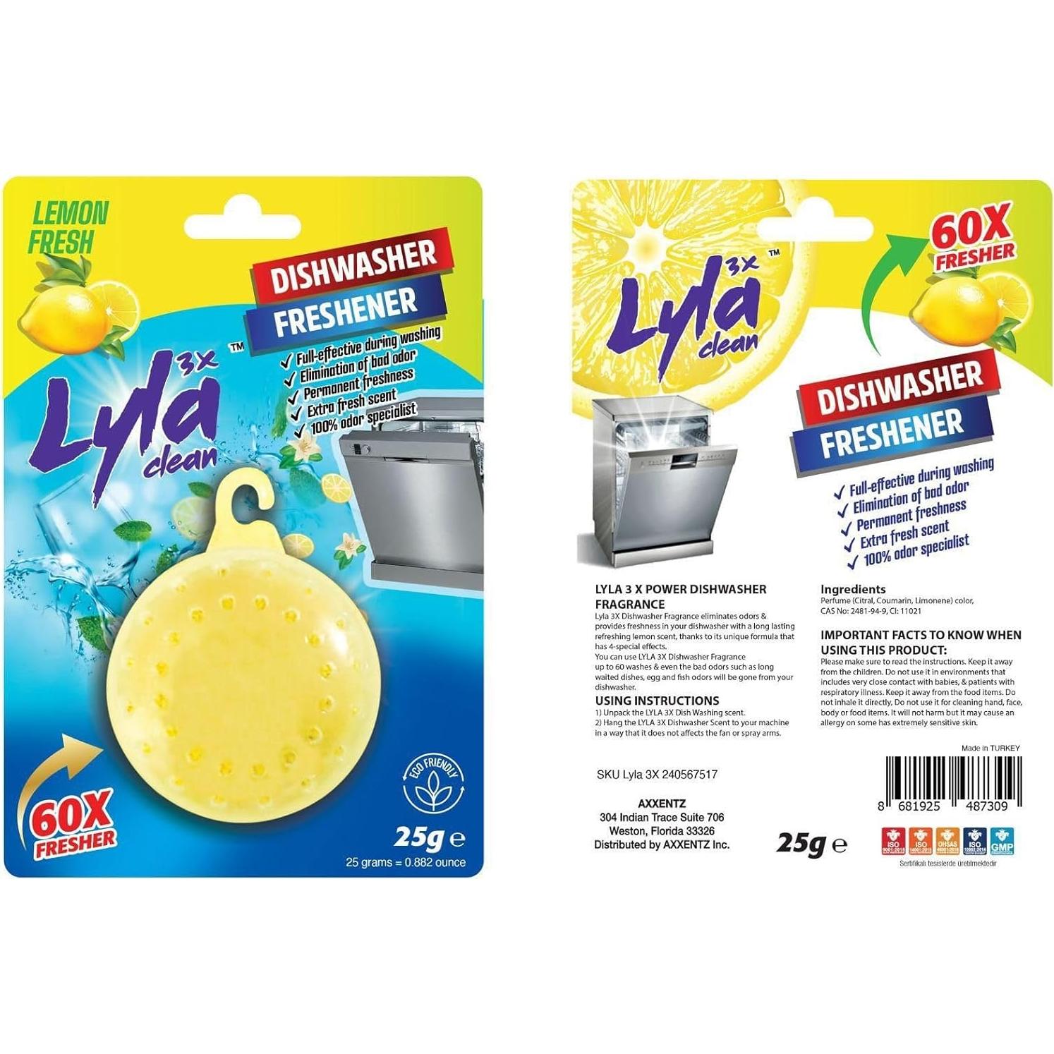 Ambientador para Lavavajillas Lyla 3X Limón 60 Lavados