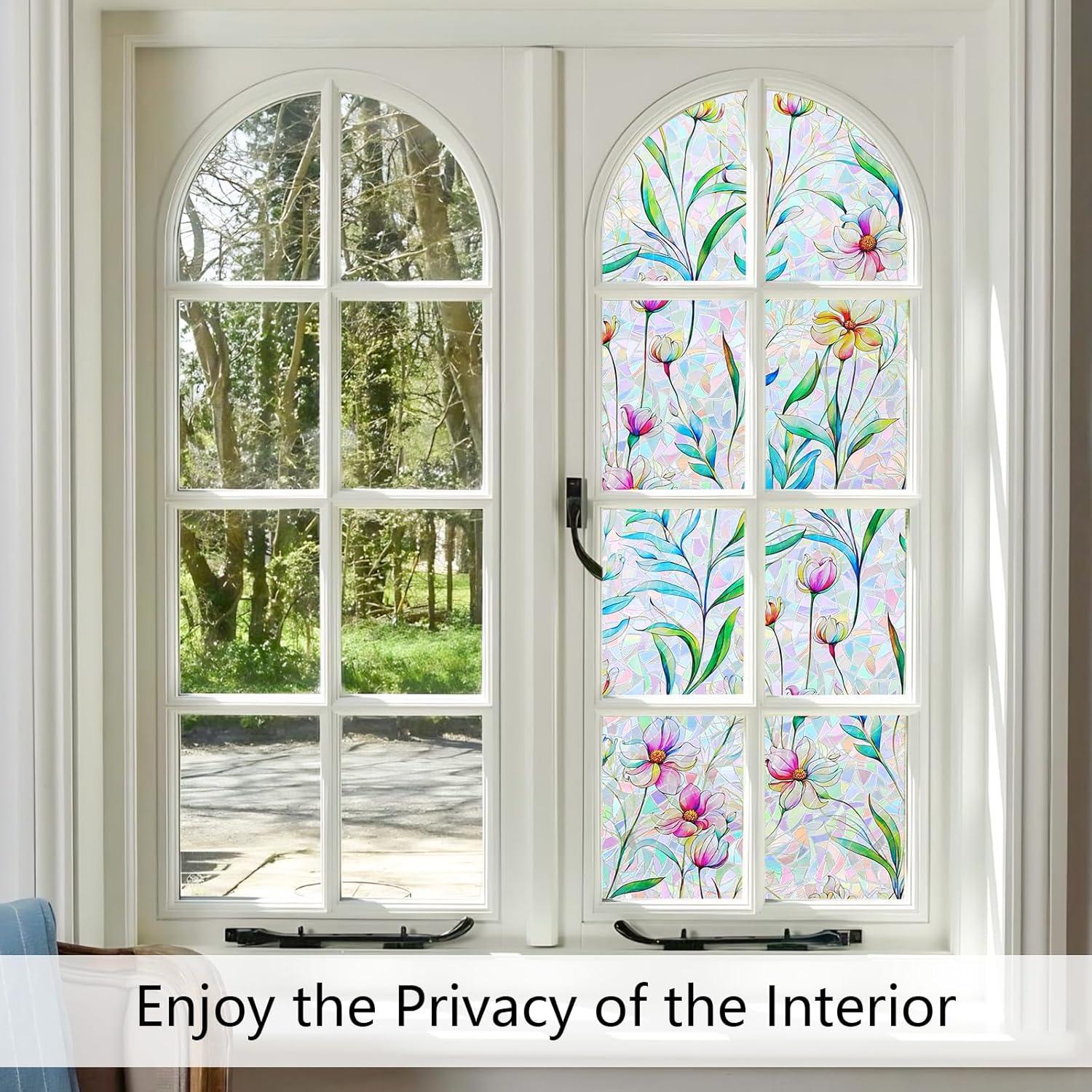 Película de Privacidad LEMON CLOUD 44.5x200 cm Floral Azul