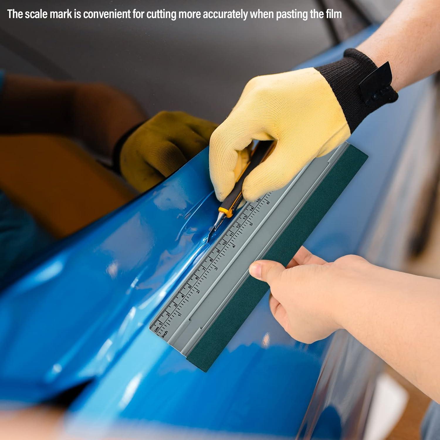 Raspador de Fieltro FOSHIO 30cm con Regla 12" para Vinilo