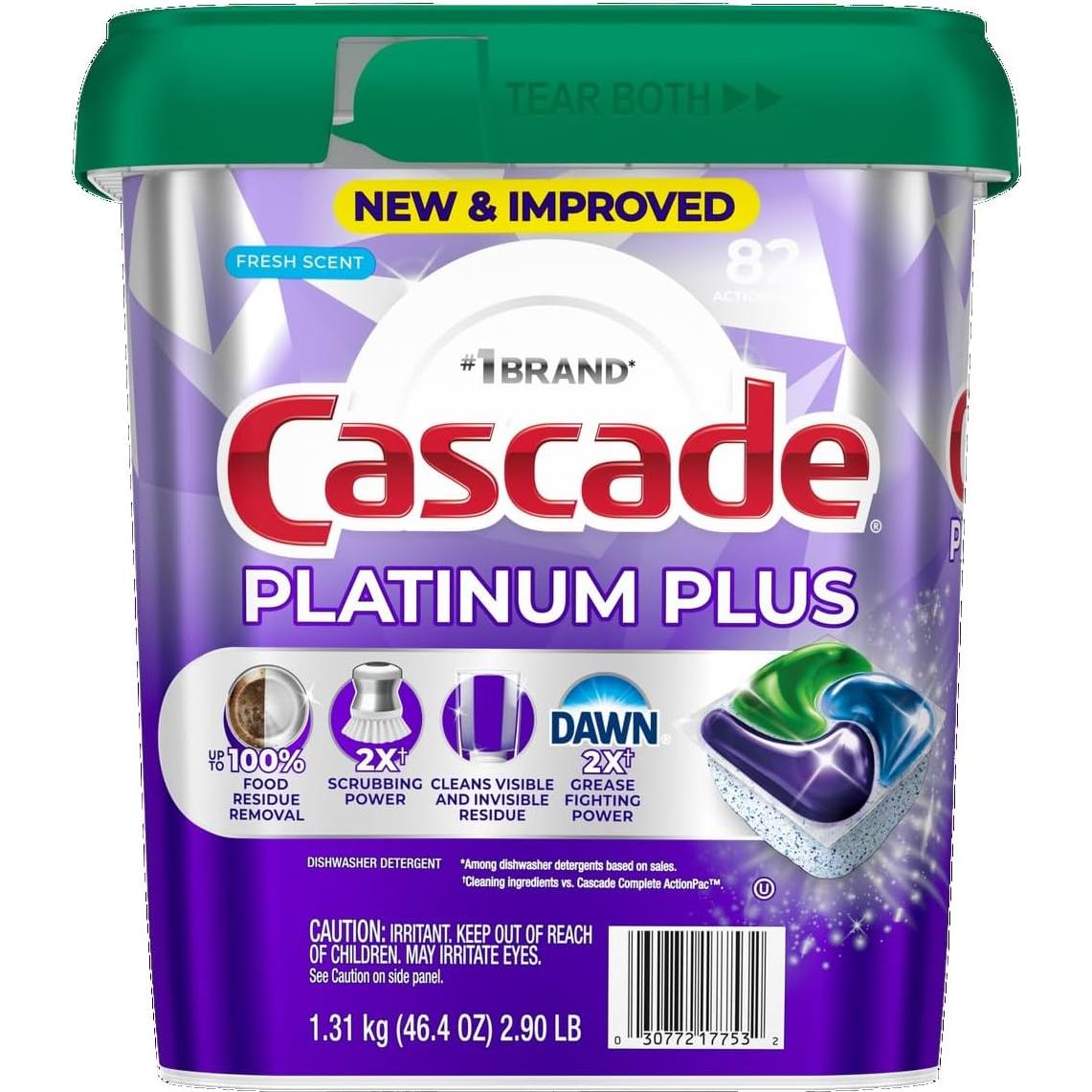 Detergente para Lavavajillas Cascade Platinum Plus 106 Paquetes