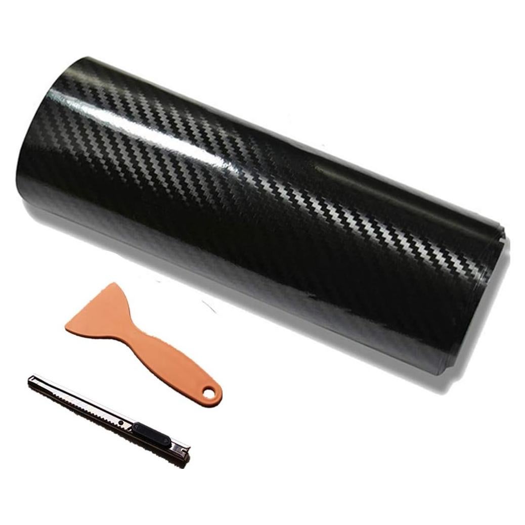 Vinilo de Fibra de Carbono Negro DIYAH 3.05m x 1.49m con Herramientas