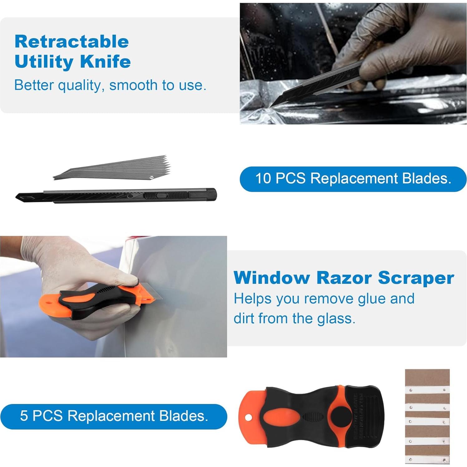 Kit de Herramientas para Tintado de Ventanas AOWEITOUR 19 Piezas