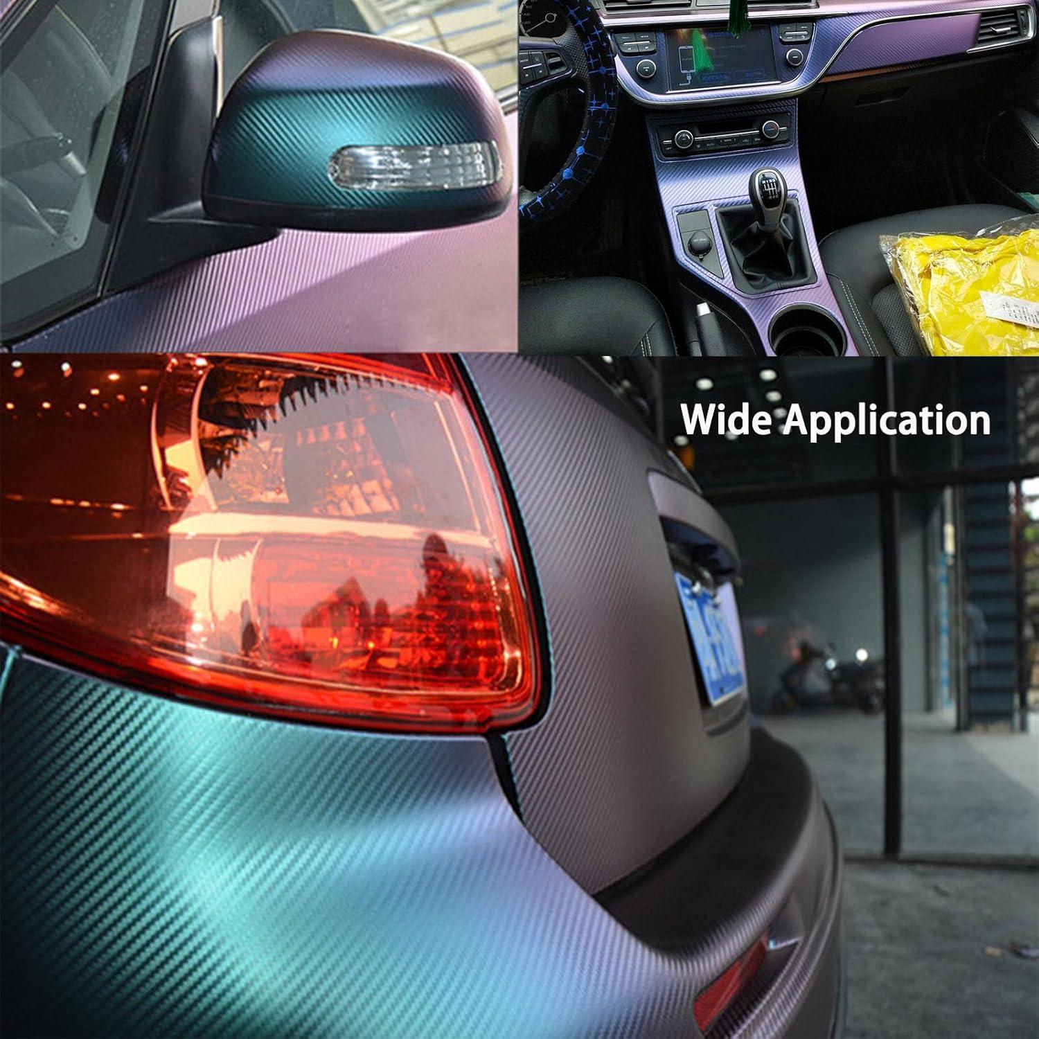 Vinilo Camaleón USSDE 30x150cm Púrpura Brillante para Auto