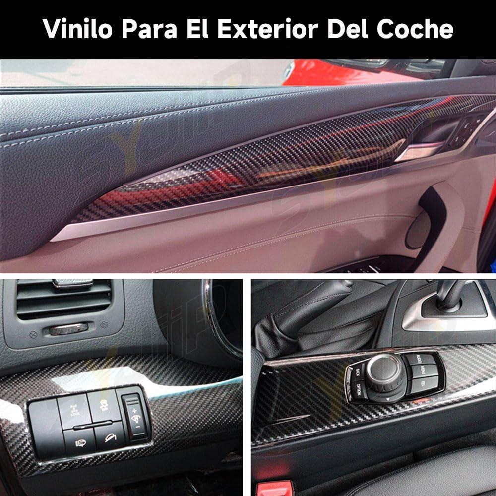 Vinilo de Fibra de Carbono 6D SYJIIP 30cm x 150cm con Herramientas