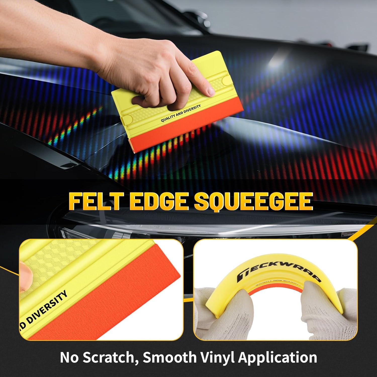 Película de Vinilo de Fibra de Carbono Holográfica TECKWRAP 30cm x 3m