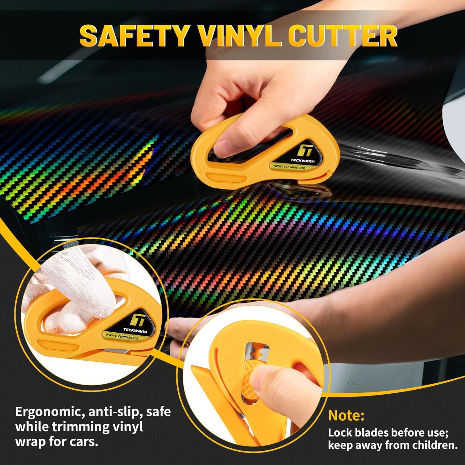 Película de Vinilo de Fibra de Carbono Holográfica TECKWRAP 30cm x 3m