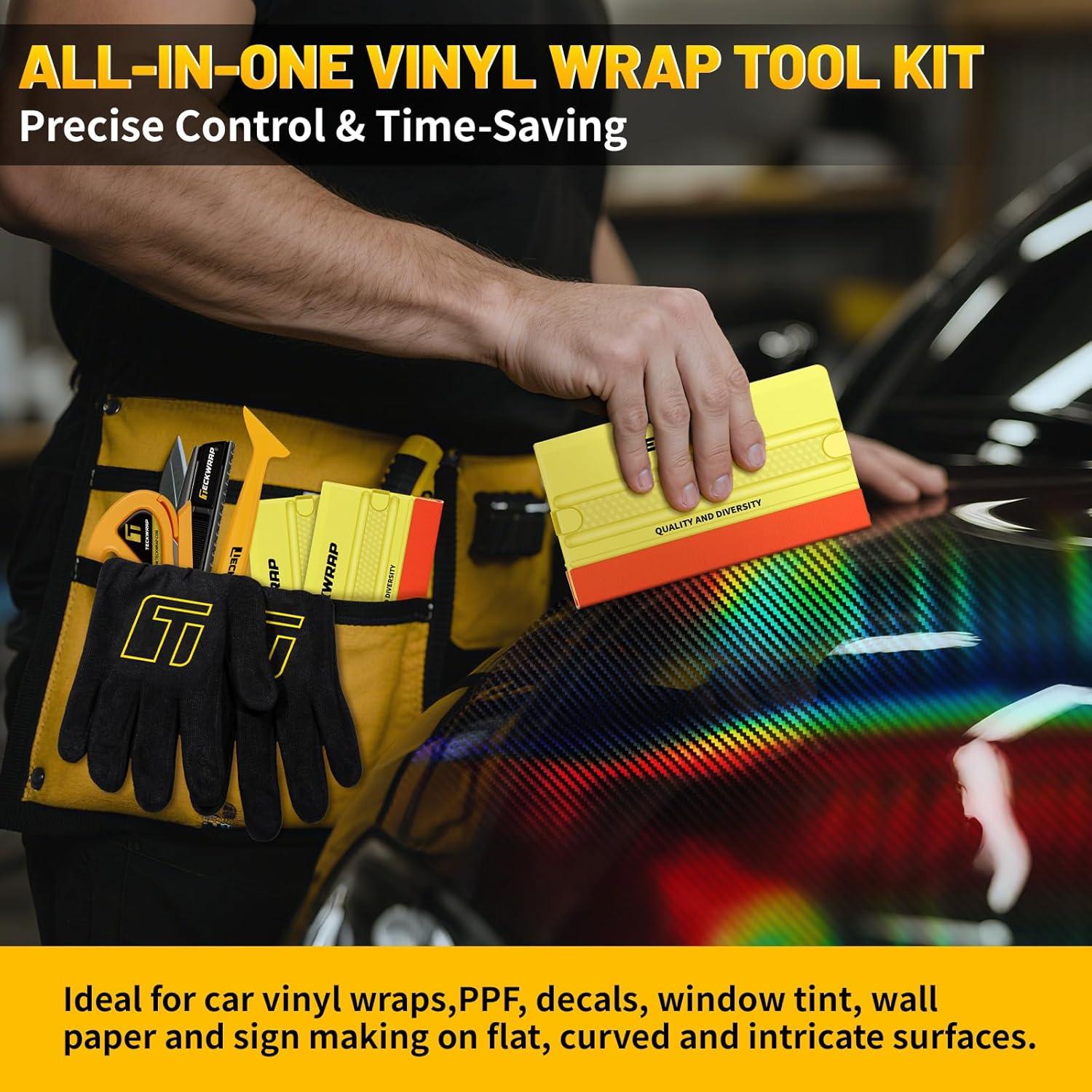 Película de Vinilo de Fibra de Carbono Holográfica TECKWRAP 30cm x 3m