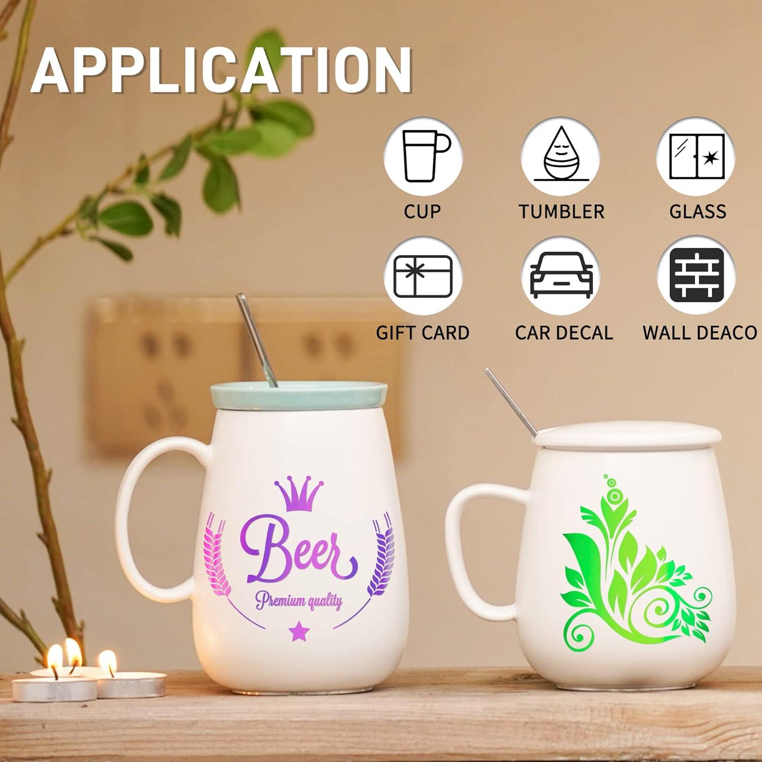 Vinilo Holográfico Permanente IModeur 5 Hojas 30.48x30.48 cm